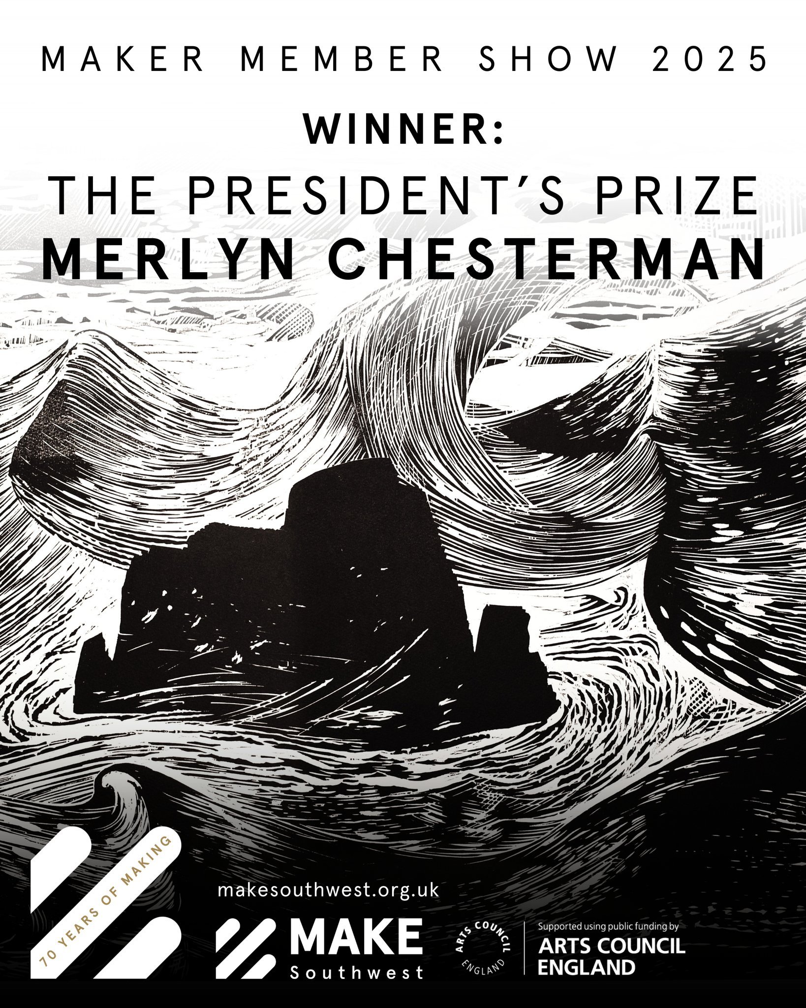 Congratulations to Merlyn Chesterman who is the winner of this year&rsquo;s Maker Member Show President&rsquo;s Prize!

MAKE Southwest President Peter Randall-Page RA carefully considered all of the submissions for the Maker Member Show before select