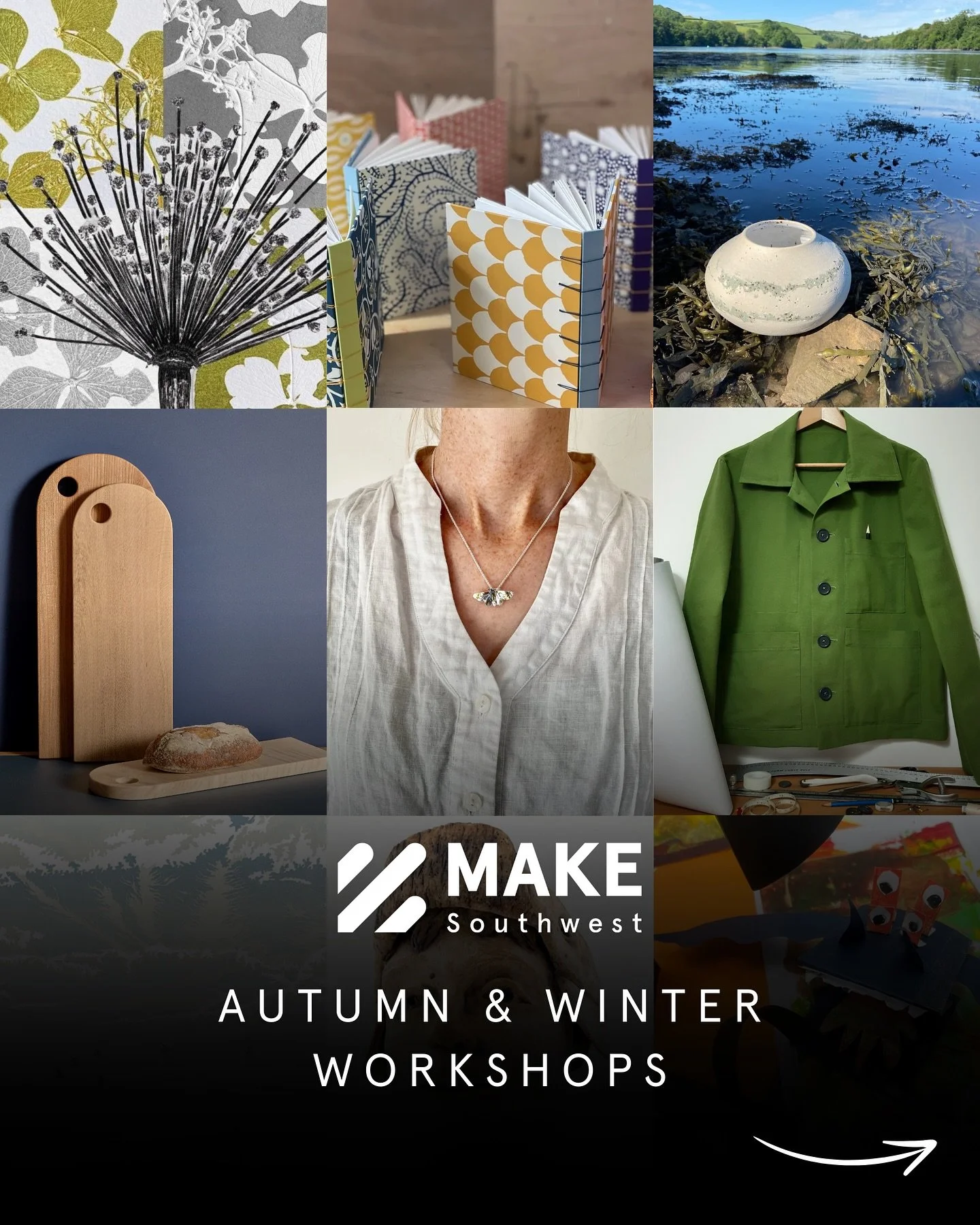 A brand new programme of Autumn &amp; Winter workshops is available to book now on our website 🍁🧵

Why not come and try your hand at learning a new skill and take something home you will cherish?

Each of our workshops is taught by an experienced m