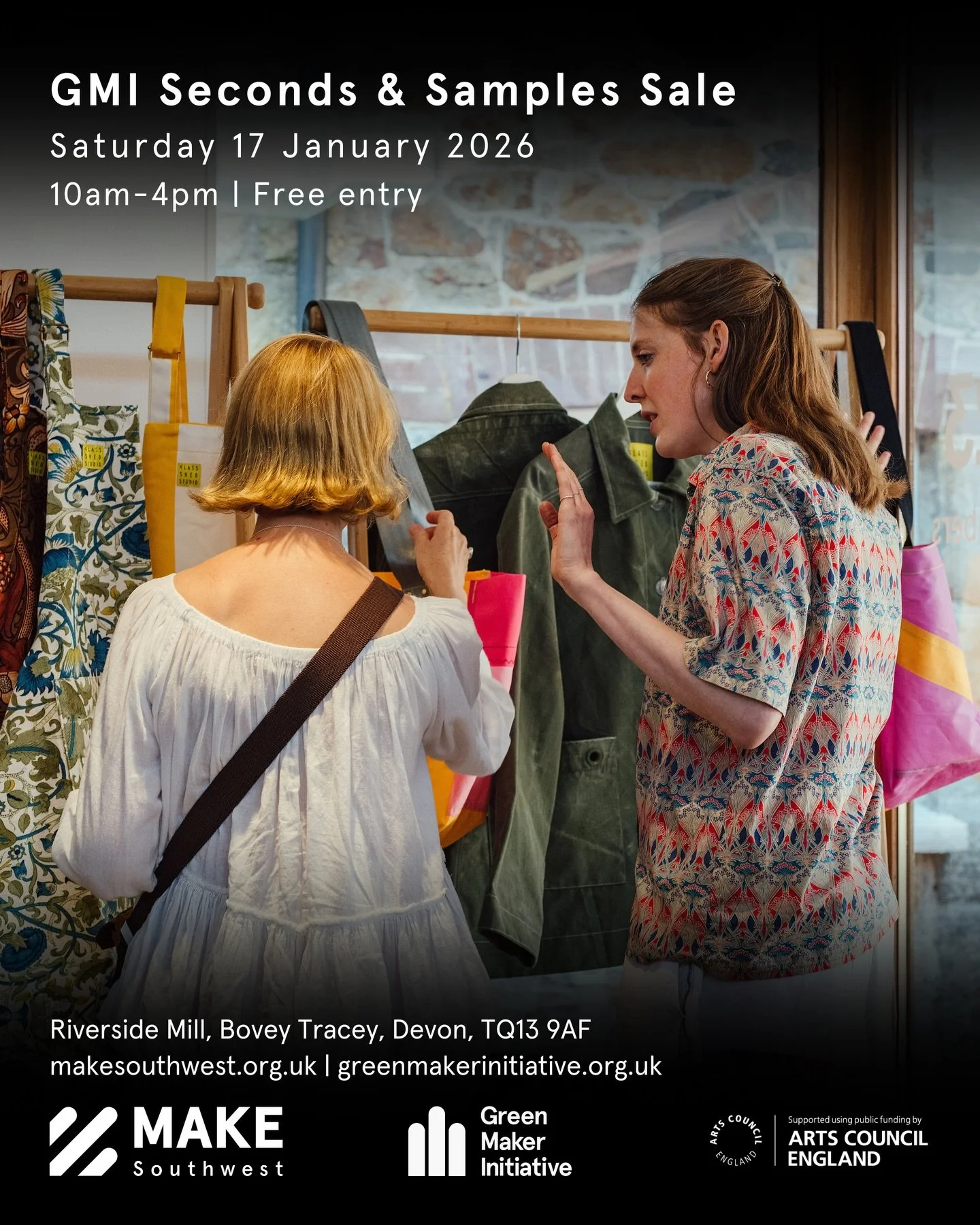 Save the date! Our Green Maker Initiative Seconds&nbsp;&amp; Samples Sale returns in January 💚🌿

🗓️ Saturday 17 January&nbsp;2026
⏰ 10am-4pm
📍 MAKE Southwest
🎟️ Free entry

The GMI Seconds &amp; Samples Sale is the perfect antidote to the fast-f