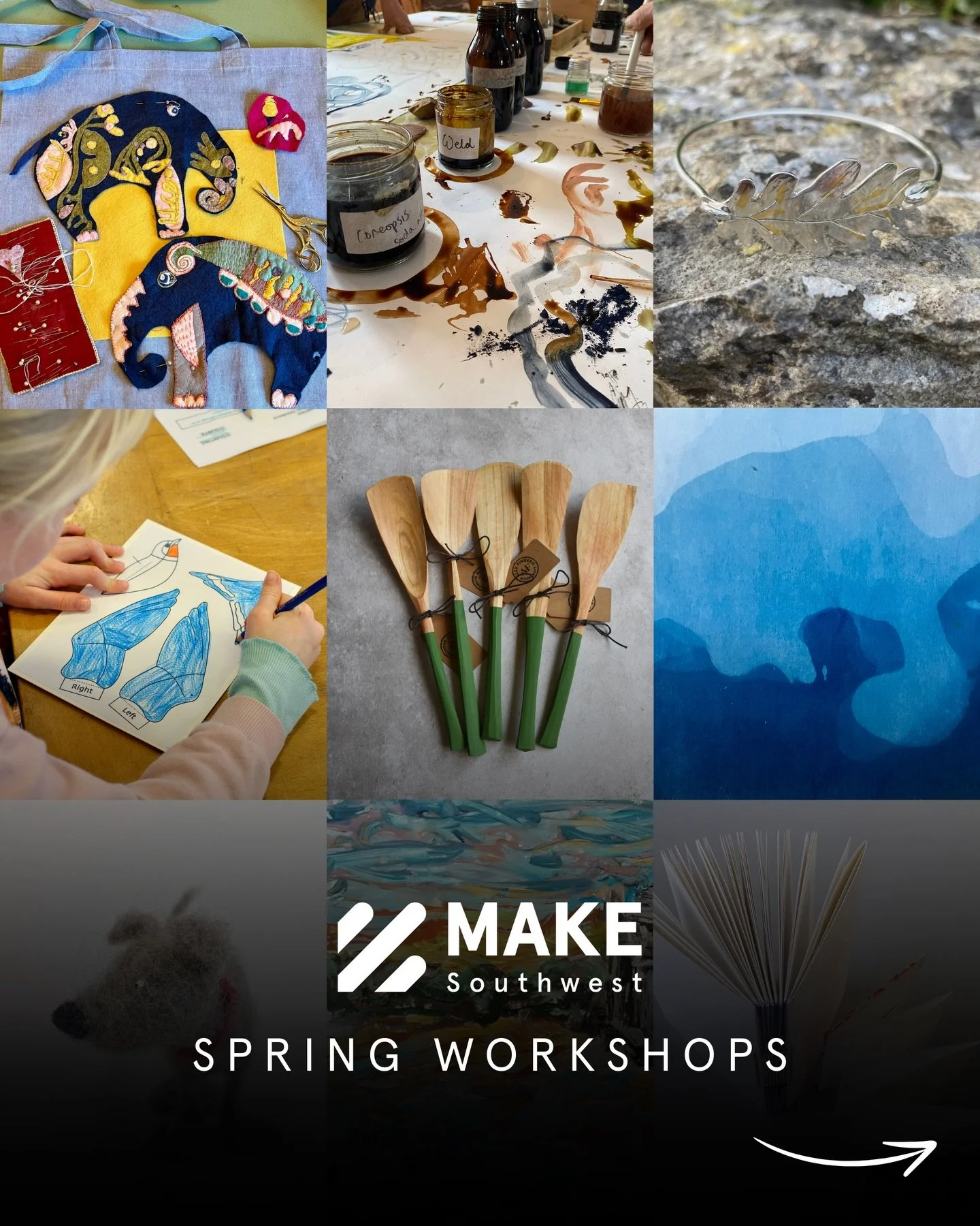 Kicking off in February, we have a brand new&nbsp;programme of Spring workshops, which runs until April.

Each of our workshops is taught by an experienced maker from the MAKE Southwest membership, and offers a relaxed and friendly environment to mee