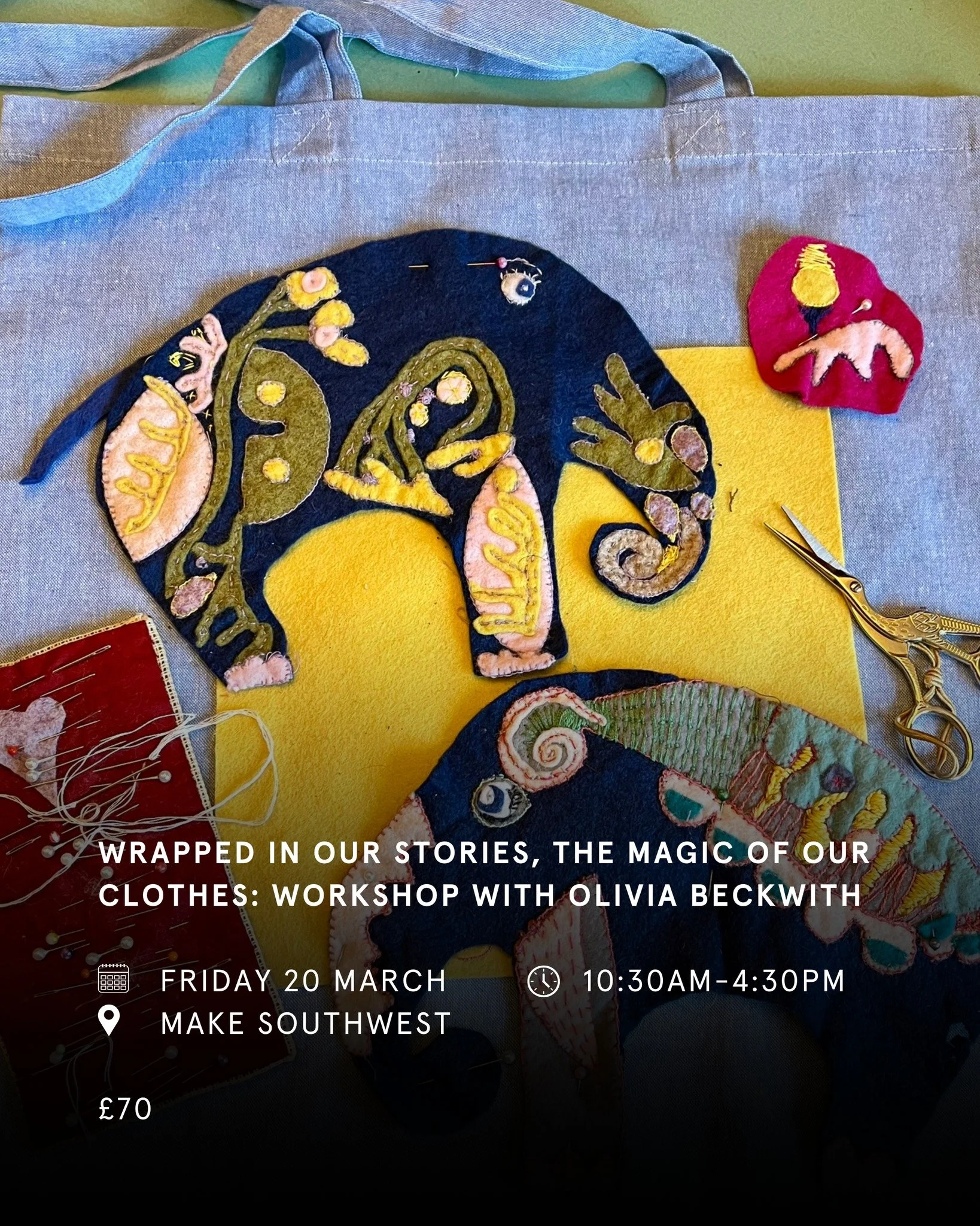 Unlock the power and significance of clothes through a creative storytelling and textiles-making talk and workshop with CAMP: &lsquo;Flow State&rsquo; exhibitor, Olivia Beckwith of Story Vessel.

🗓️ Friday 20 March
⏰ 10:30am-4:30pm
🎟️ &pound;70
📍 