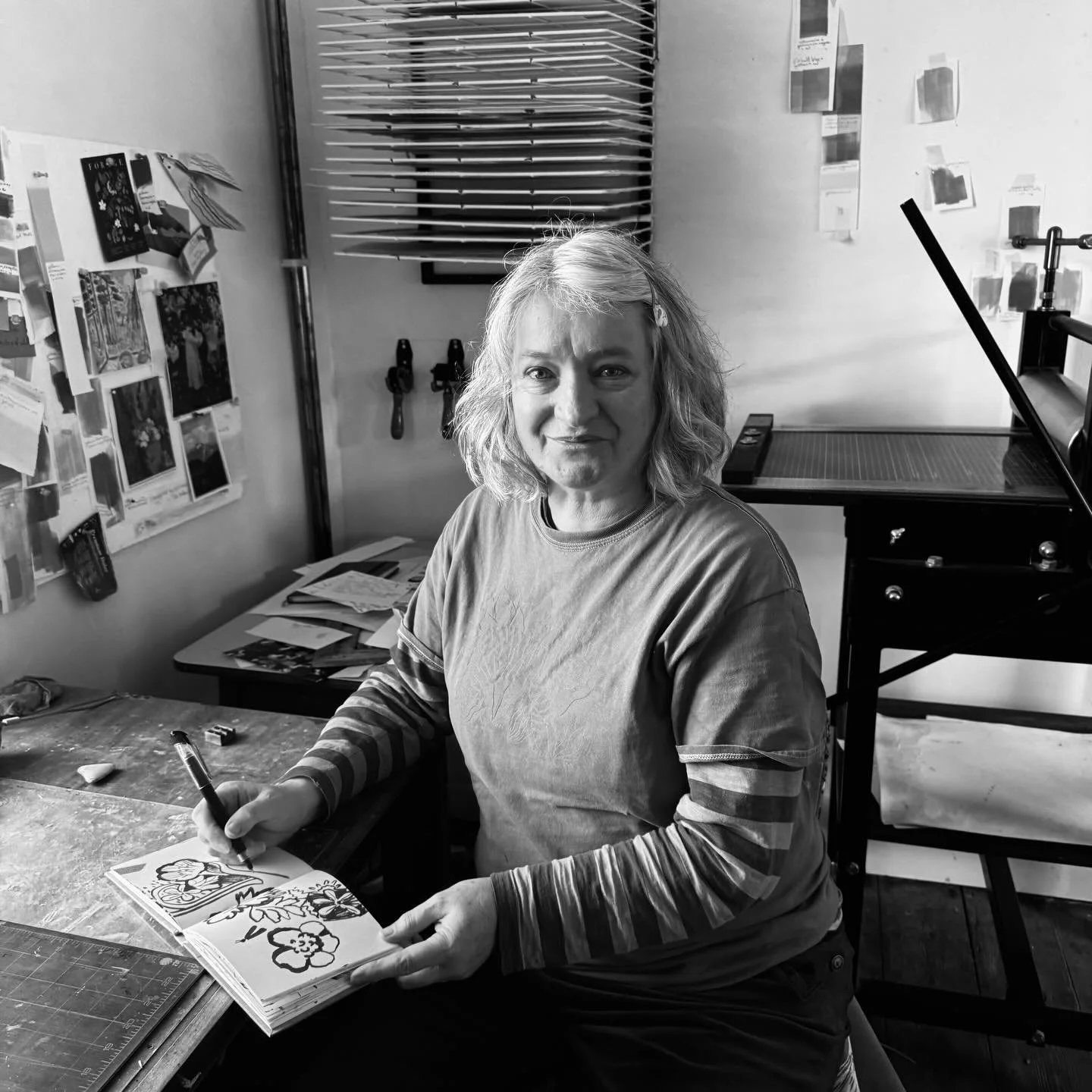 Congratulations to Luna North (@luna.north.artist) who has joined the MAKE Southwest Membership!

Luna makes contemporary linocut relief prints with a distinctive use of colour, rhythm, and light from her home on Exmoor, Devon. Her work explores the 