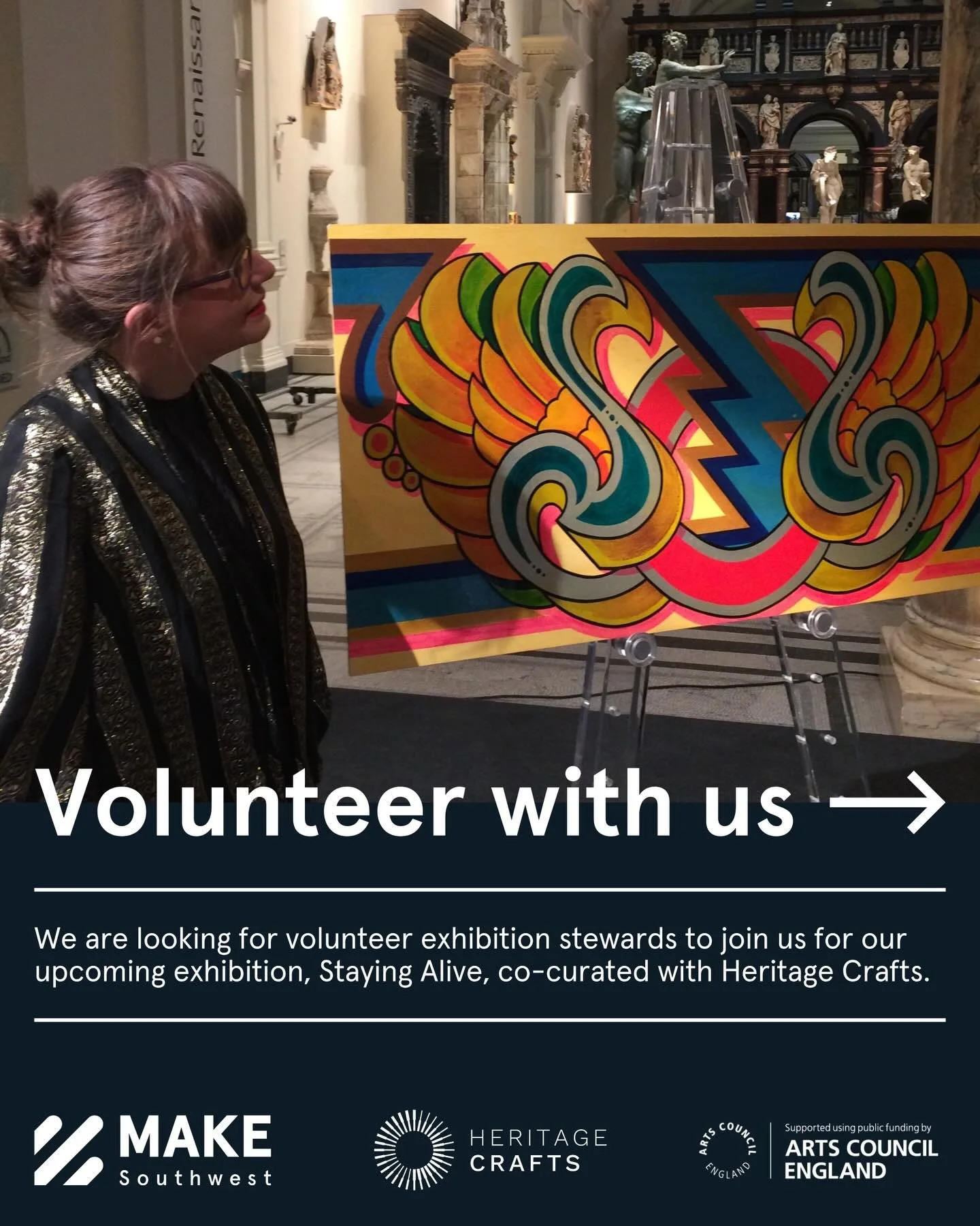 We are looking for enthusiastic volunteer exhibition stewards to welcome visitors and support the smooth running of our upcoming exhibition, Staying Alive: Endangered Crafts of the Southwest of England, co-curated with Heritage Crafts (@heritagecraft