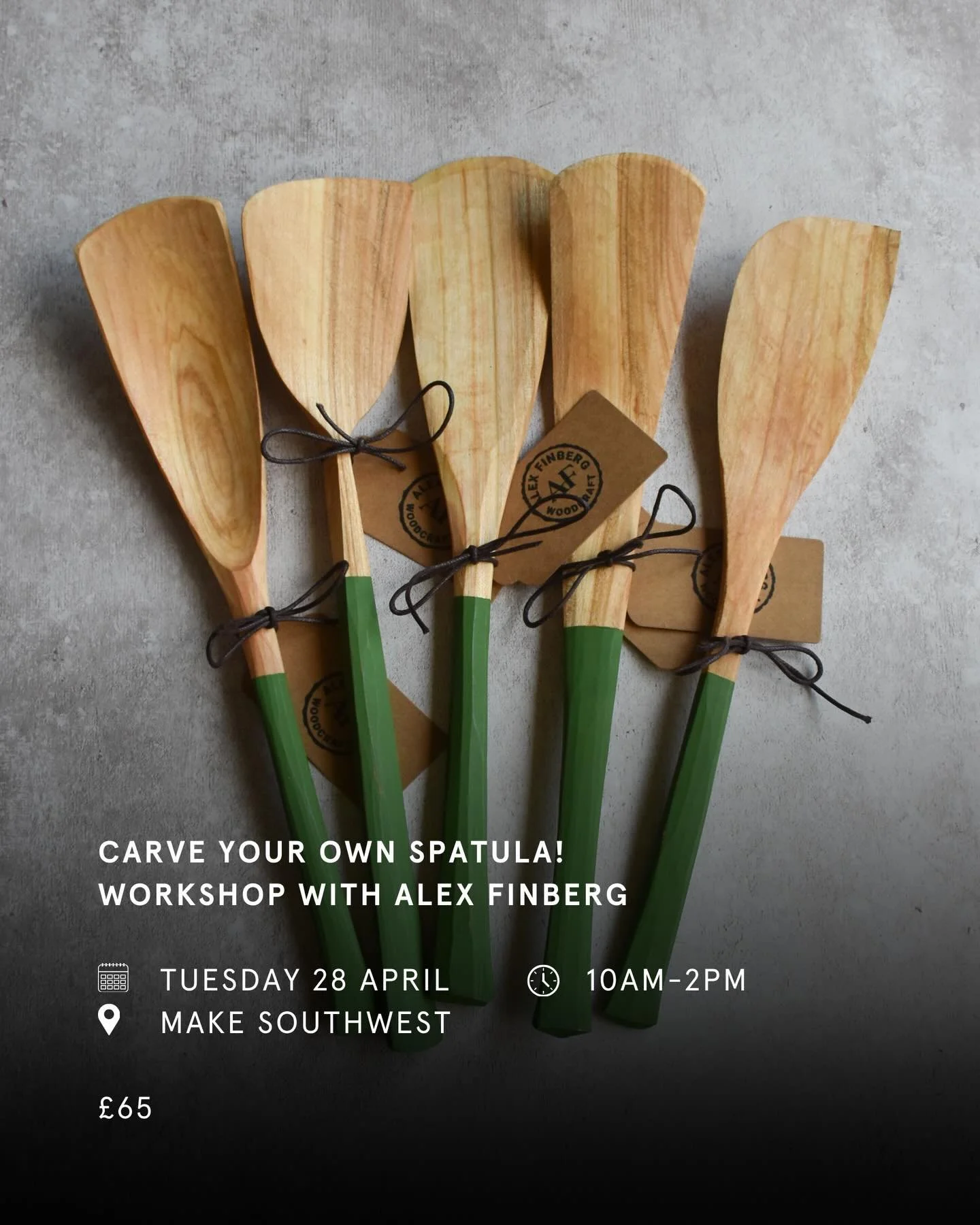 There are a few places left on &lsquo;Carve Your Own Spatula!&rsquo;, a fun and accessible workshop, suitable for all skill levels, with MAKE Southwest Maker Member and woodworker, Alex Finberg (@alex.finberg).

Carve Your Own Spatula!
🗓️ Tuesday 28