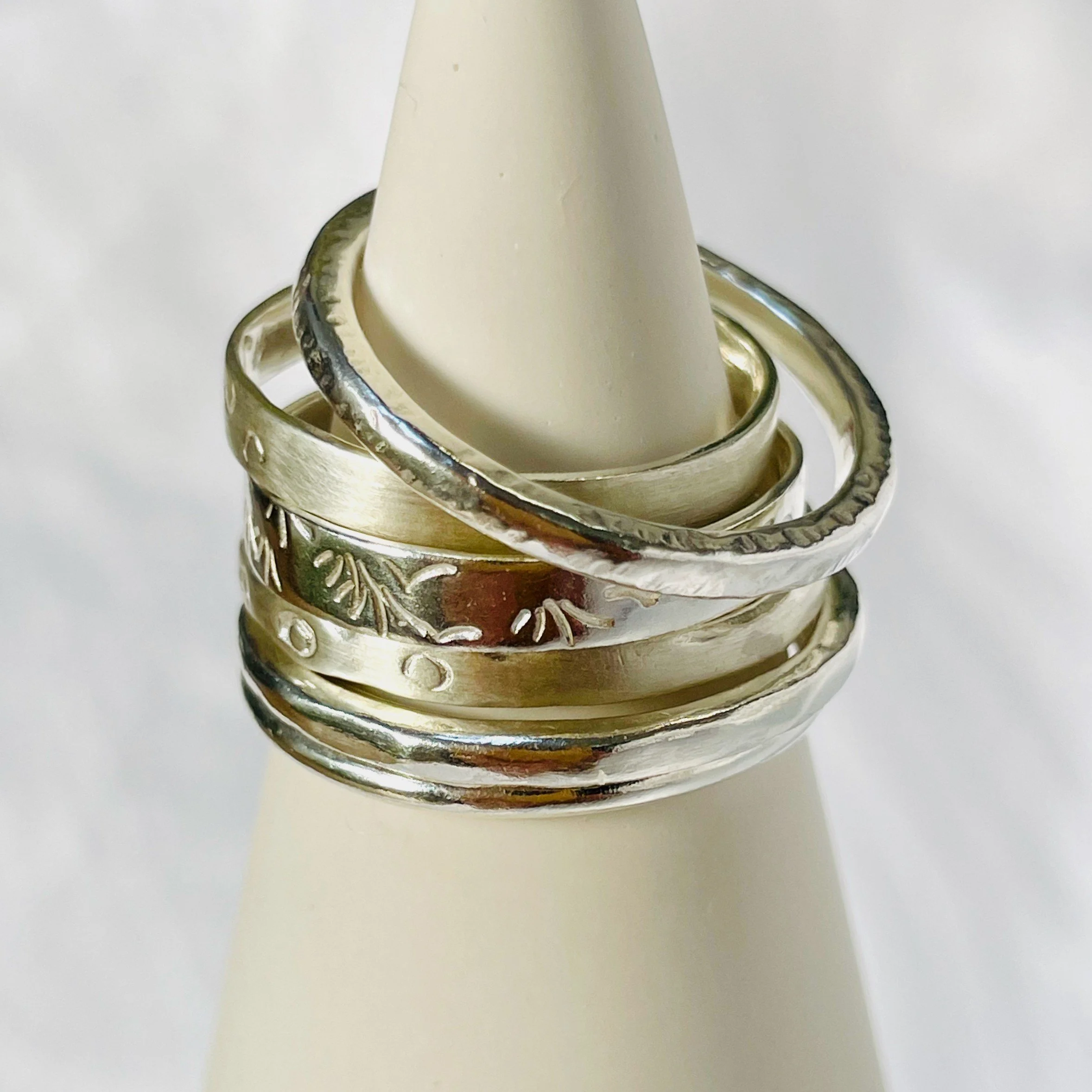Make 3 Stacking Rings with Different Textures &amp; Finishes