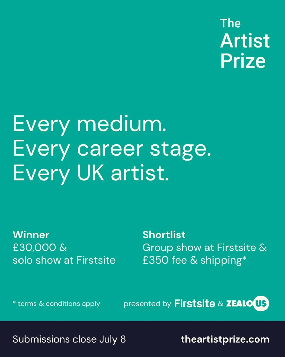 We are delighted to share that MAKE Southwest CEO Laura Wasley has joined the panel of National Selection judges for #TheArtistPrize, along with over 90 curators and directors from leading arts organisations across the UK.

The Artist Prize, presente