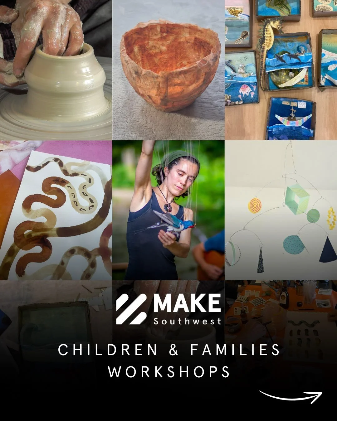 It&rsquo;s the summer holidays and we have plenty of PWYC and free craft workshops to keep little hands busy!
&nbsp;
Have a go at making your own paper puppet, kinetic mobile, and ink pigments from foraged materials.

Plus, we are delighted to offer 