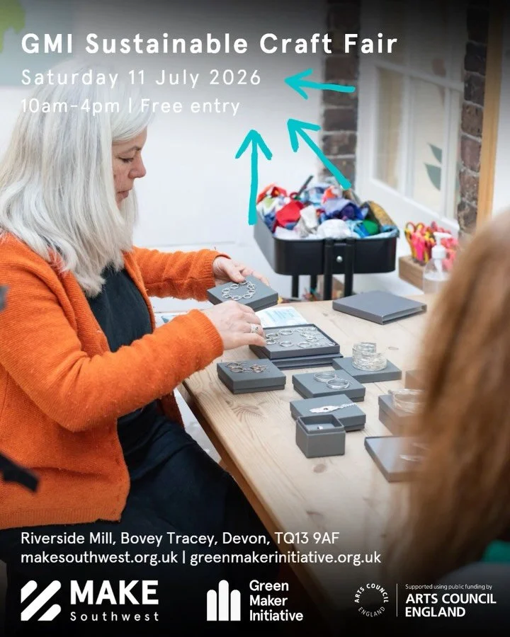 Join us TOMORROW in our Jubilee Gallery for a Green Maker Initiative Sustainable Craft Fair🌿💚. We are taking the opportunity between the take down of one exhibition and the set-up of another to give space to craft that is sustainable in nature, eit