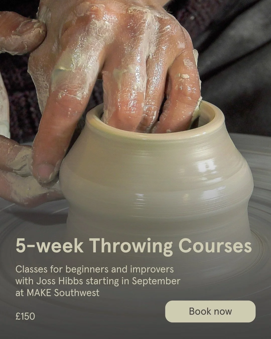 We are delighted to offer five-week throwing courses for beginners and improvers with Maker Member ceramicist Joss Hibbs (@JossPottery) of Powdermills Pottery (@PowdermillsDartmoor) in our newly refurbished education space.

Beginners:

🏺 5 weeks st