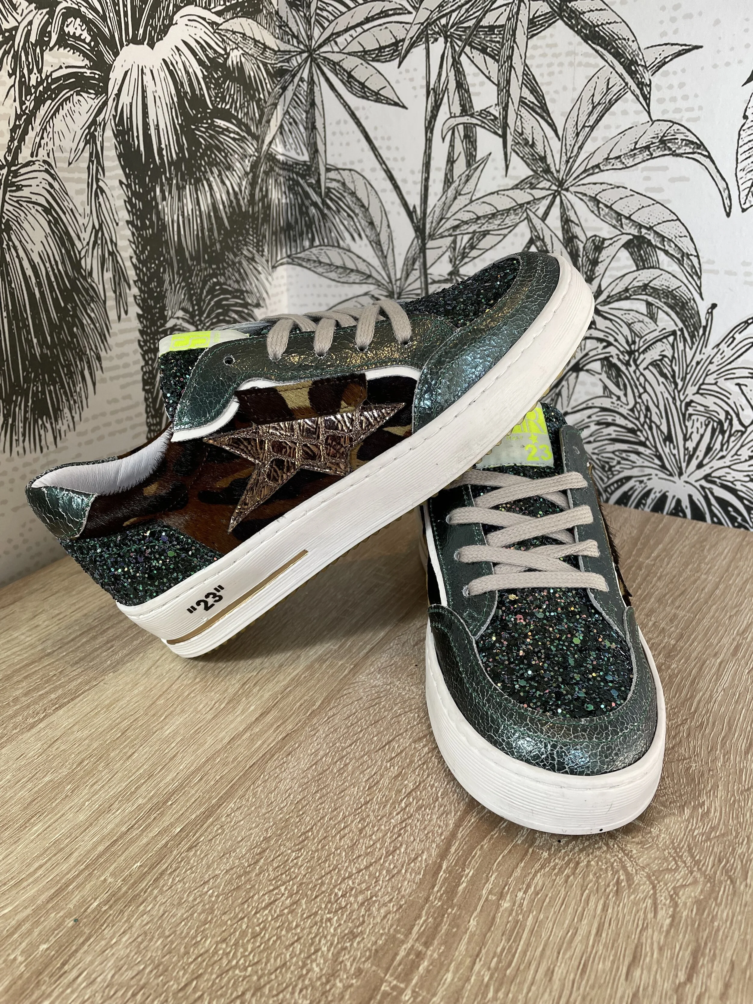 Basket camouflage/kaki/étoile Semerdjian — Backstage