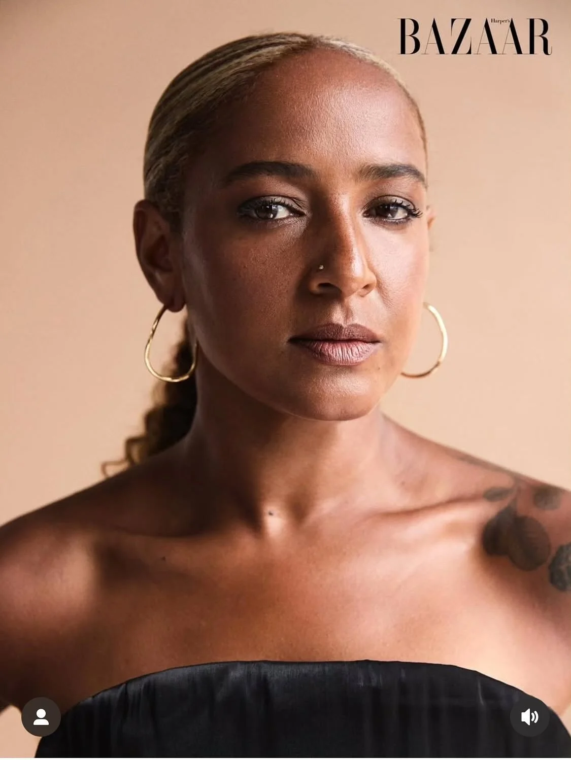 @sallyamaka looking 🔥🔥🔥 chatting to @romonanickel for @harpersbazaargermany talking about #blackrabbit till the cows come home 

Had the best time working with such an amazing team ❤️❤️

styling @styledbysrh 
hair @deborahlola
makeup @domdes_makeu