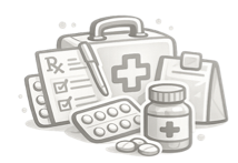 Recetas y medicación indicadas por el equipo médico antes de la cirugía