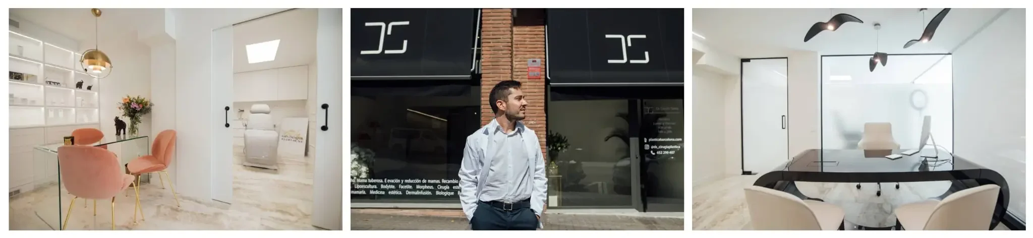 Dr. David Sanz y consulta de DSCULPT Clinic para aumento de pecho Preservé en Barcelona