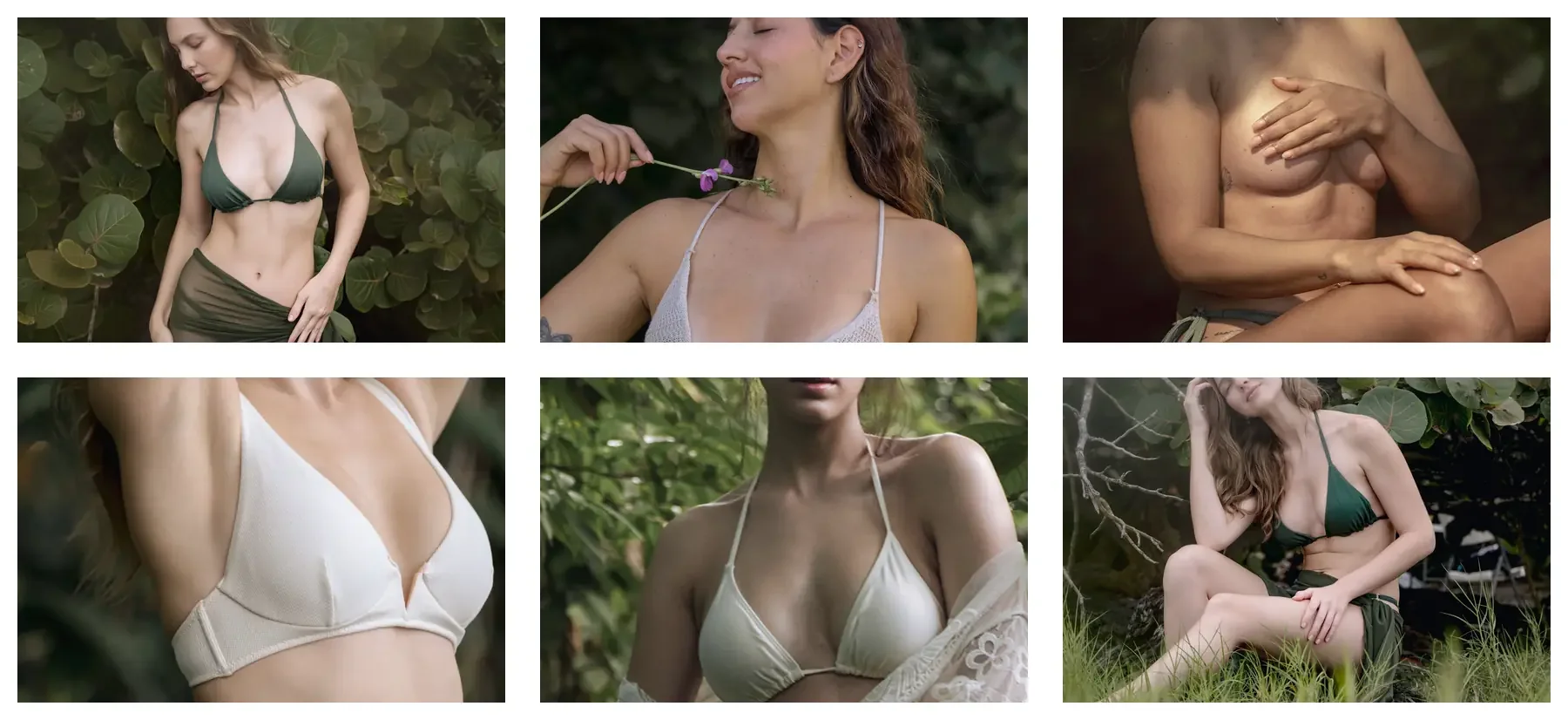Composición de mujeres que representa la naturalidad y suavidad de los implantes Motiva Ergonomix2 utilizados con la técnica Preservé