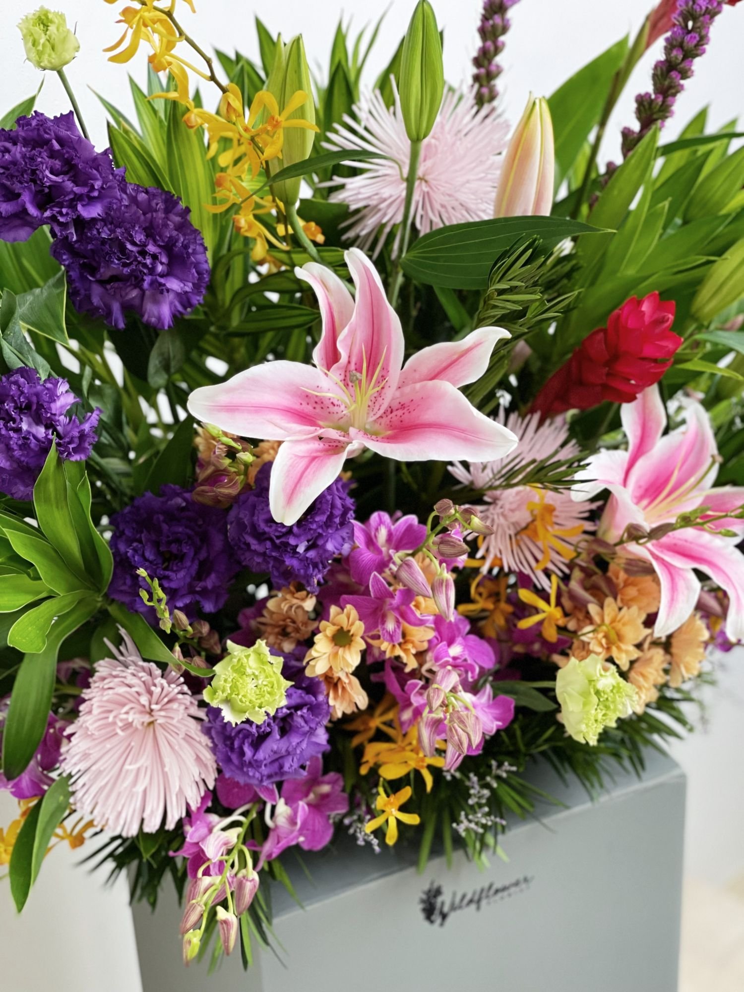 Flower Arrangement on Stand by Wildflower Florist.jpg