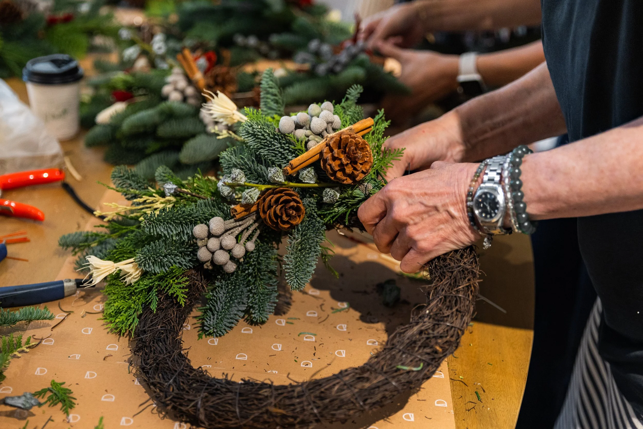 Christmas Hanging Wreath Workshop