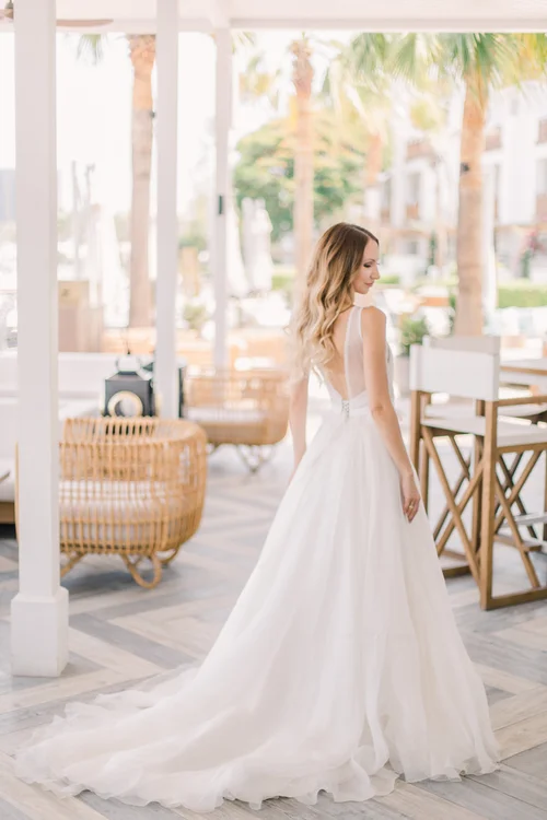 knee length dresses for ladies Off Shoulder Long Sleeve Romantic Wedding Dress with Princess Silhouette Off White / Lace / 4