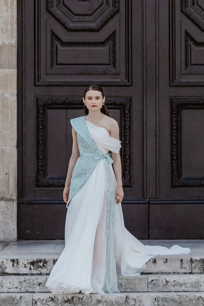 RASPAIL-asymmetrical and contrasting dress