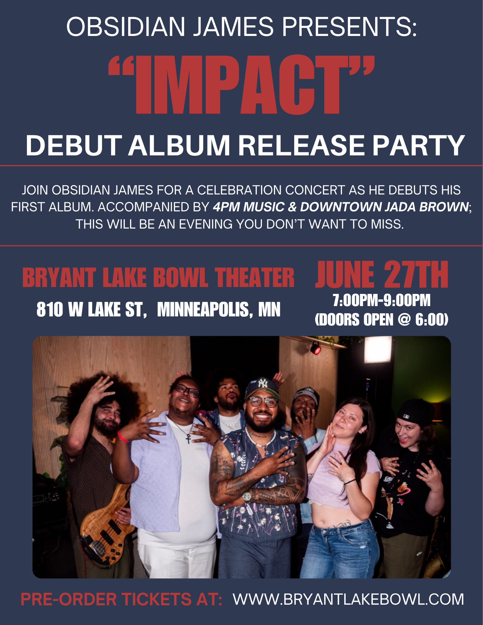 Obsidian James' Album Release Party