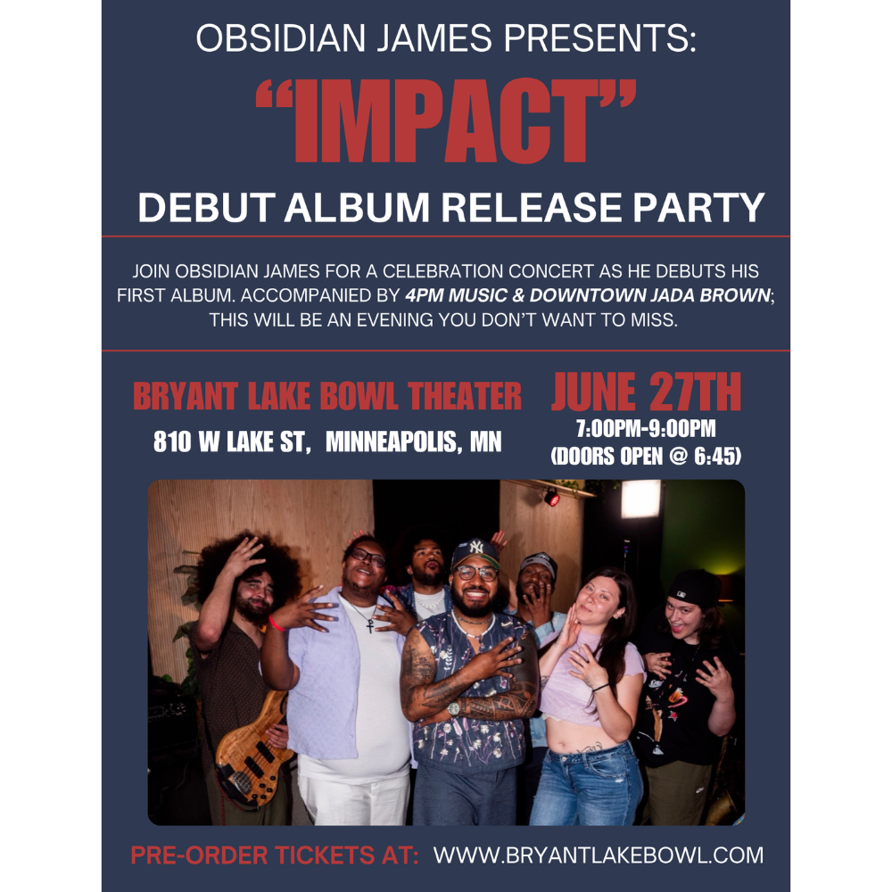 6/27 Obsidian James' Album Release Party