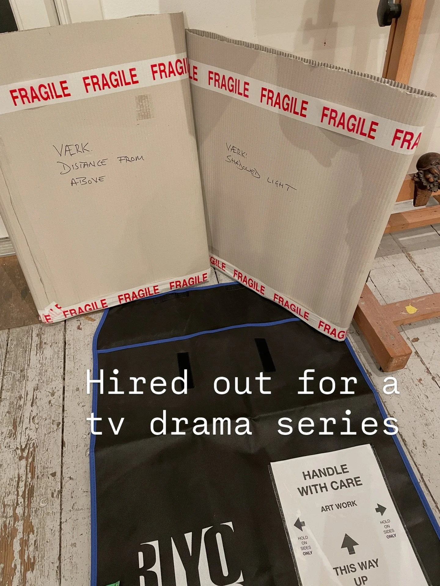 Heading out on set for 
a new TV drama.
Thank you @de_gallery for facilitating this.

#VAAWorkingArtist #emergingartist #filmprops
#watercolourpainter #expressionistart