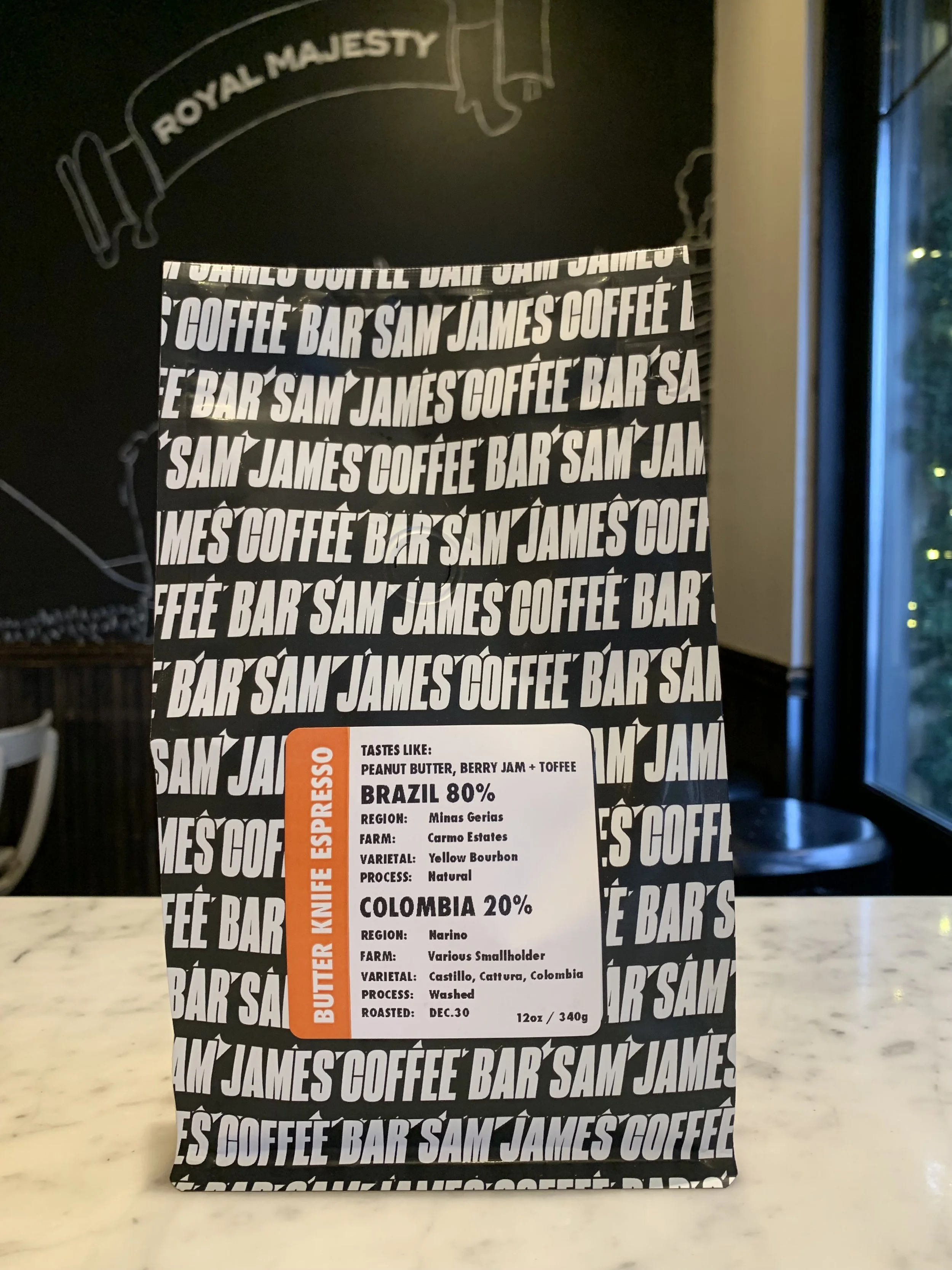 Sam James : BUTTER KNIFE - ESPRESSO BEANS 340g