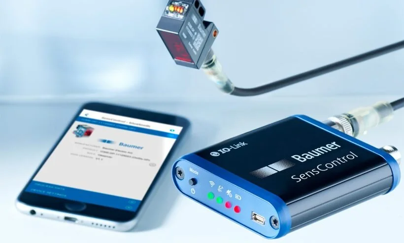 Wireless IO-Link Master + App combination for Baumer Sensors