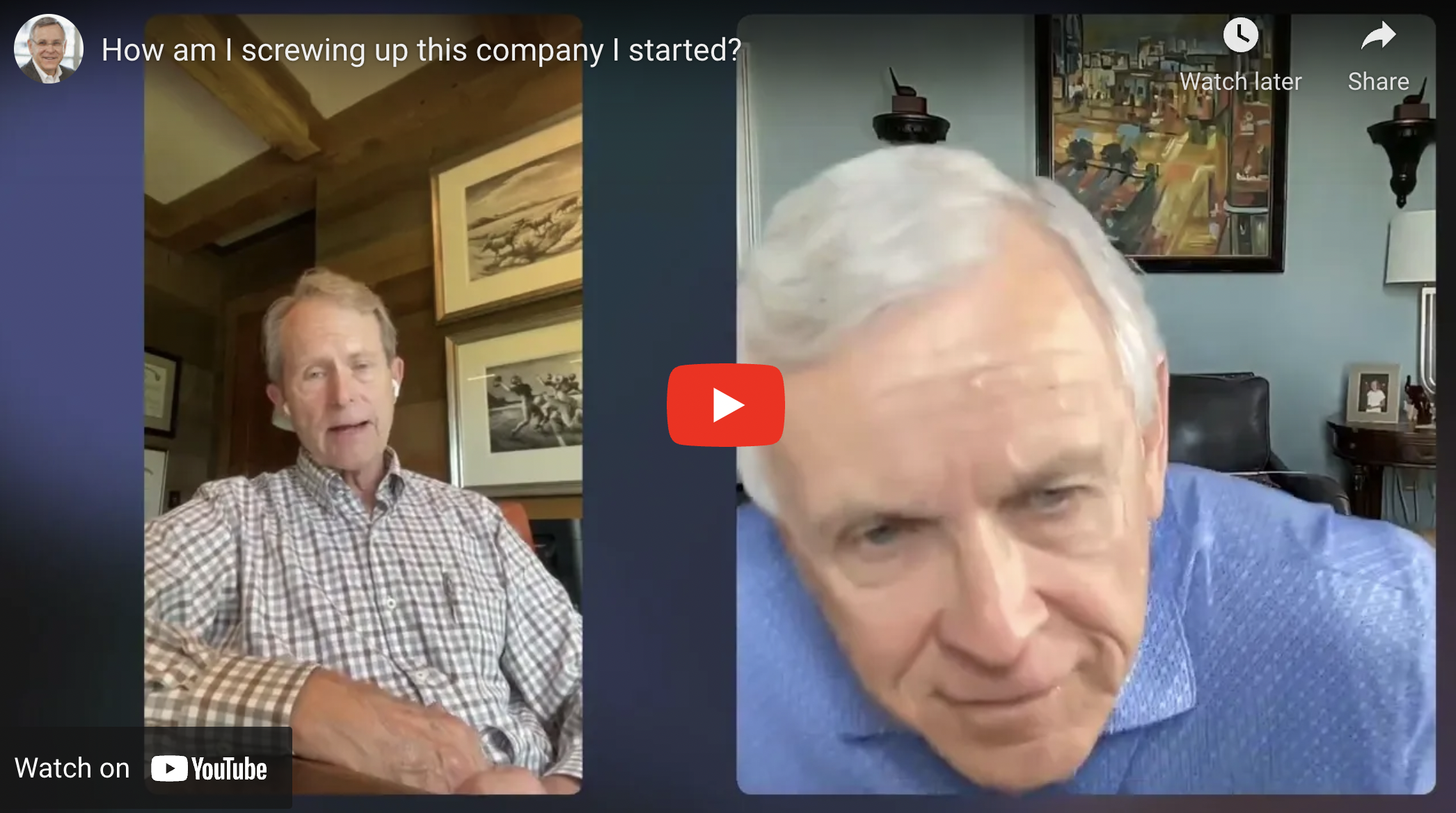 How am I screwing up this company I started?