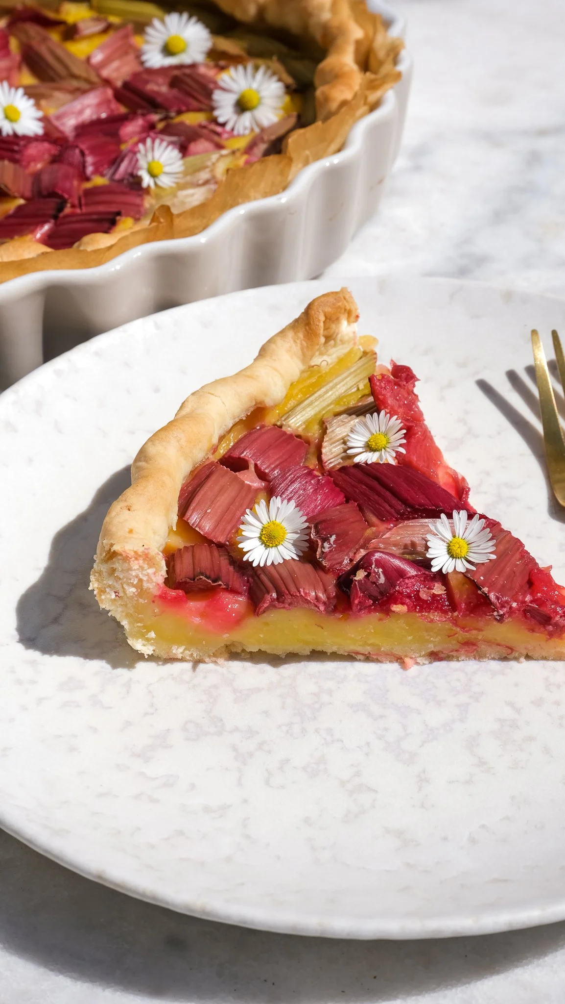 VANILLE RHABARBER TARTE/ KUCHEN - SAFTIG &amp; EINFACH 