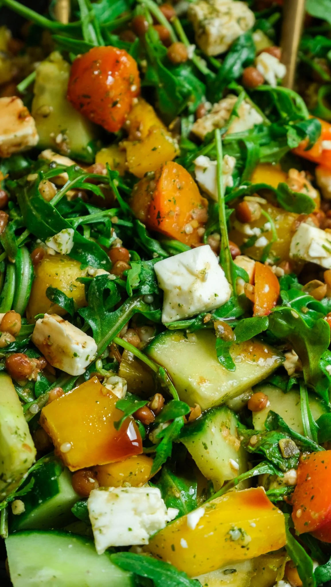 summer-lentil-apricot-salad-with-feta-mealprep-friendly-magda-mag-das-marillen-aprikosen-salat-rezept-recipe-einfach-protein-high-protein-gemüse-sommer-vegan-vegetarisch-veggie