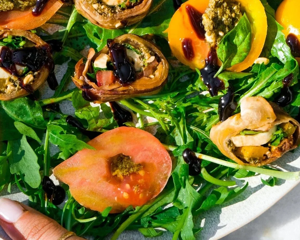 aperitivo-with-a-twist-italian-parmigiana-sushi-italienisch-vorspeise-dolce-vita-aubergine-melanzani-ruccola-recipe-rezept-einfach-vegetarisch-veggie