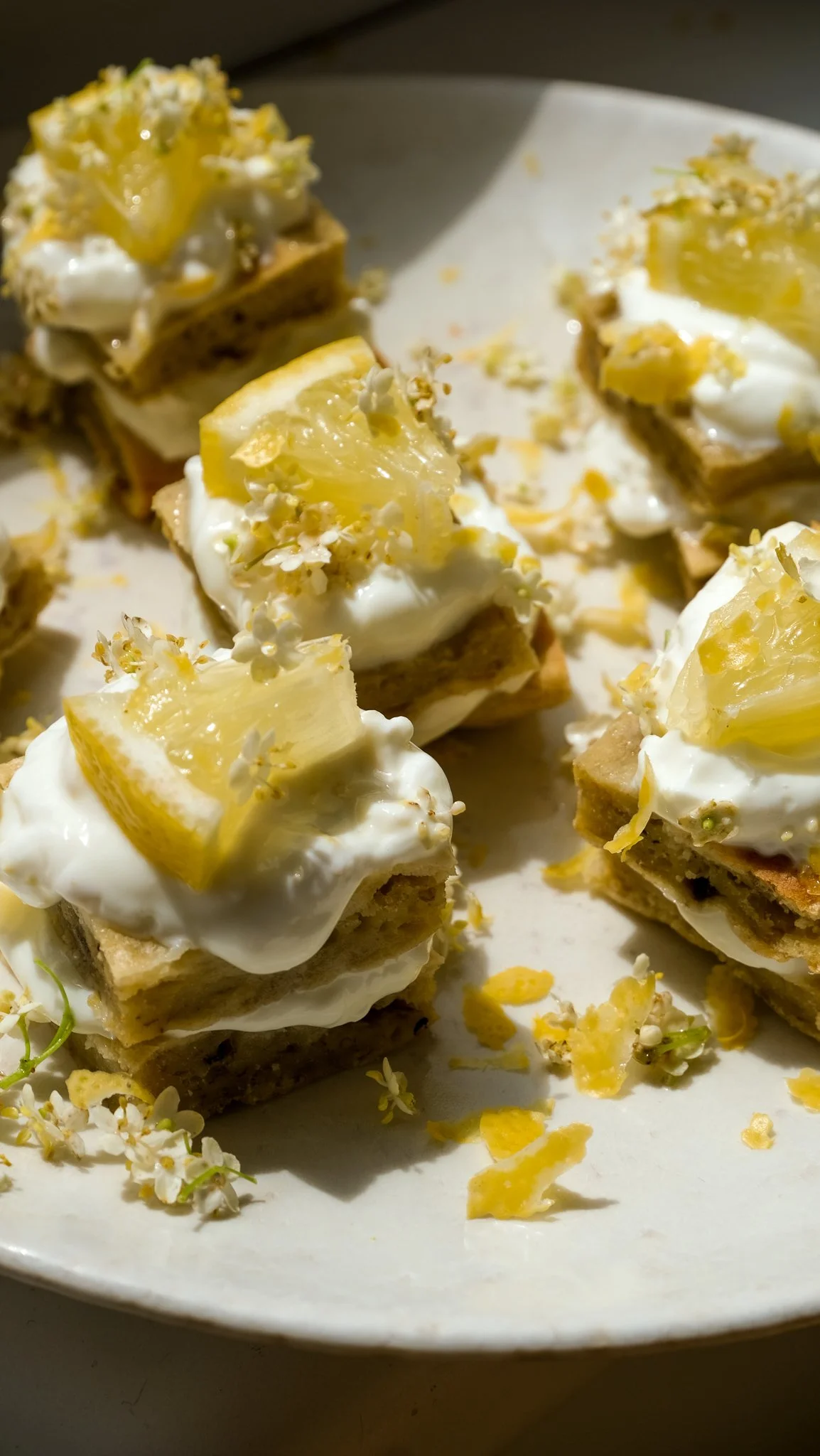 elderflower-lemon-slices-your-new-favorite-summer-treat-magda-mag-das-rezept-recipe-holler-holunder-zitronen-törtchen-einfach-backen-baking-sommer-skyr-protein-easy