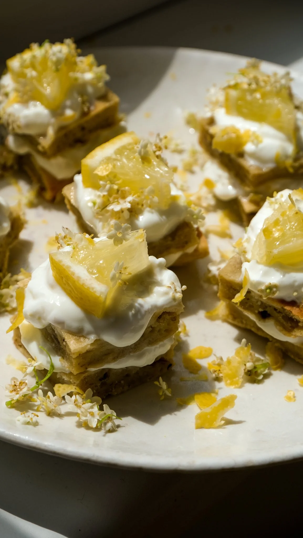 elderflower-lemon-slices-your-new-favorite-summer-treat-magda-mag-das-rezept-recipe-holler-holunder-zitronen-törtchen-einfach-backen-baking-sommer-skyr-protein-easy