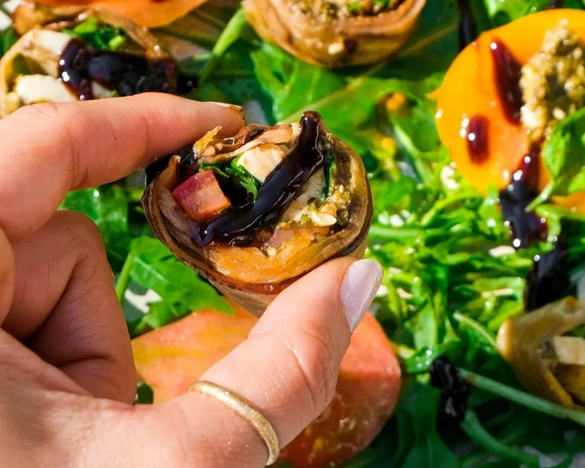 aperitivo-with-a-twist-italian-parmigiana-sushi-italienisch-vorspeise-dolce-vita-aubergine-melanzani-ruccola-recipe-rezept-einfach-vegetarisch-veggie