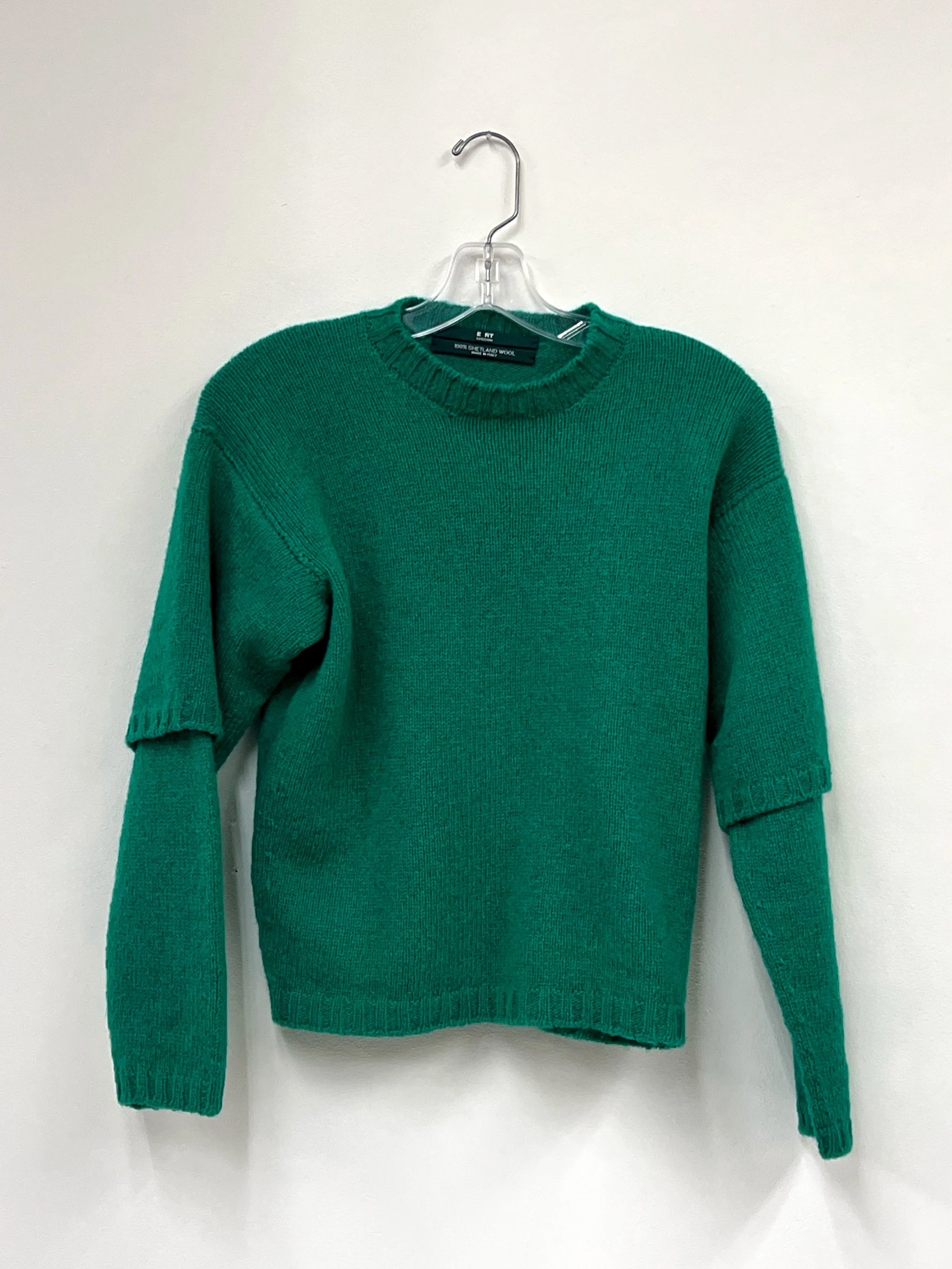 N°49 Shetland double-sleeved crewneck by E RT KINGDOM