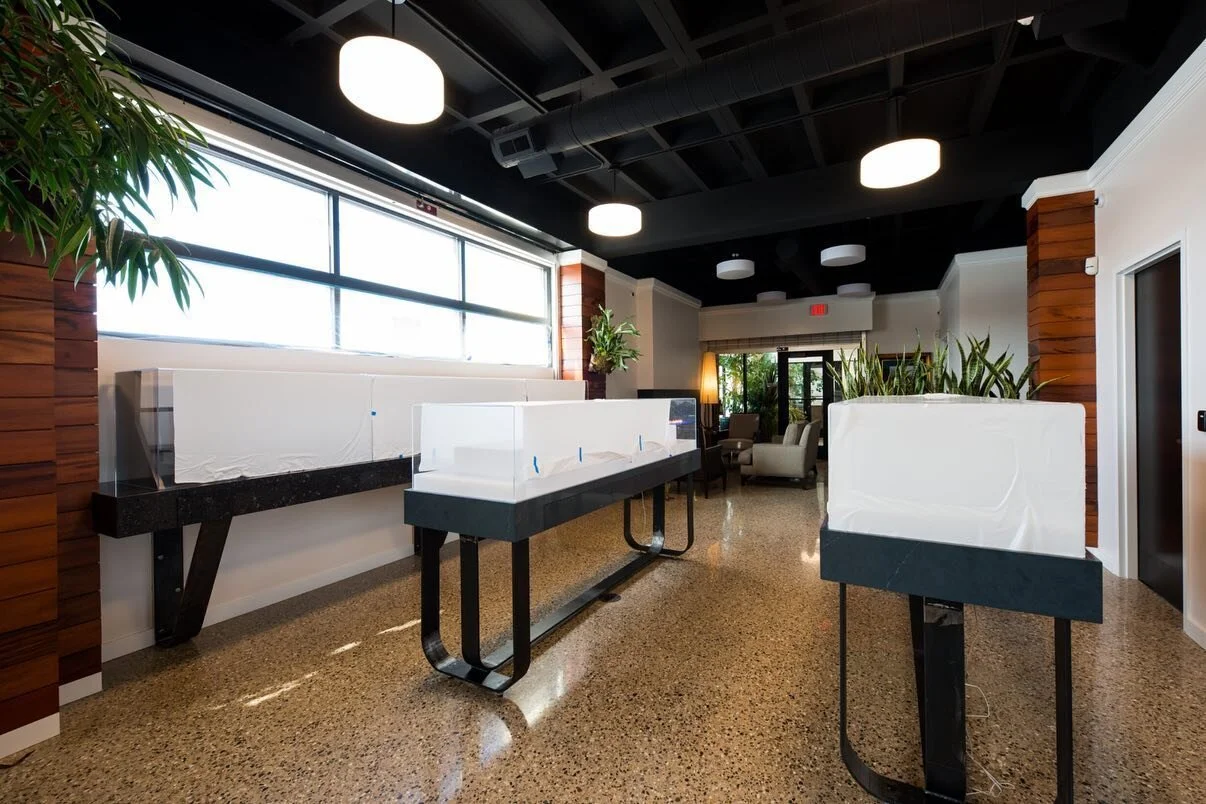 A finished project awaiting product and customers!