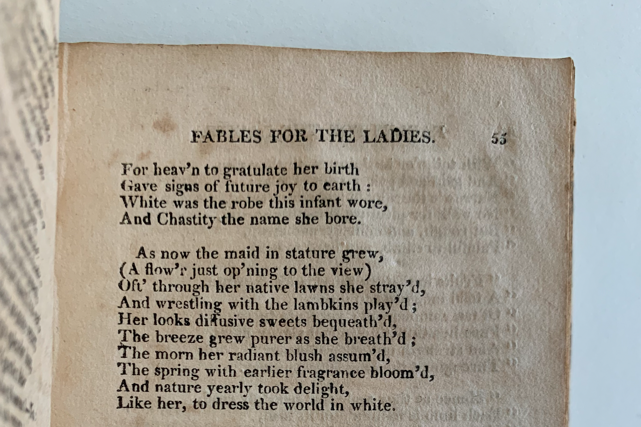 The out-of-squareness is most noticeable when looking at the text’s upper margin.