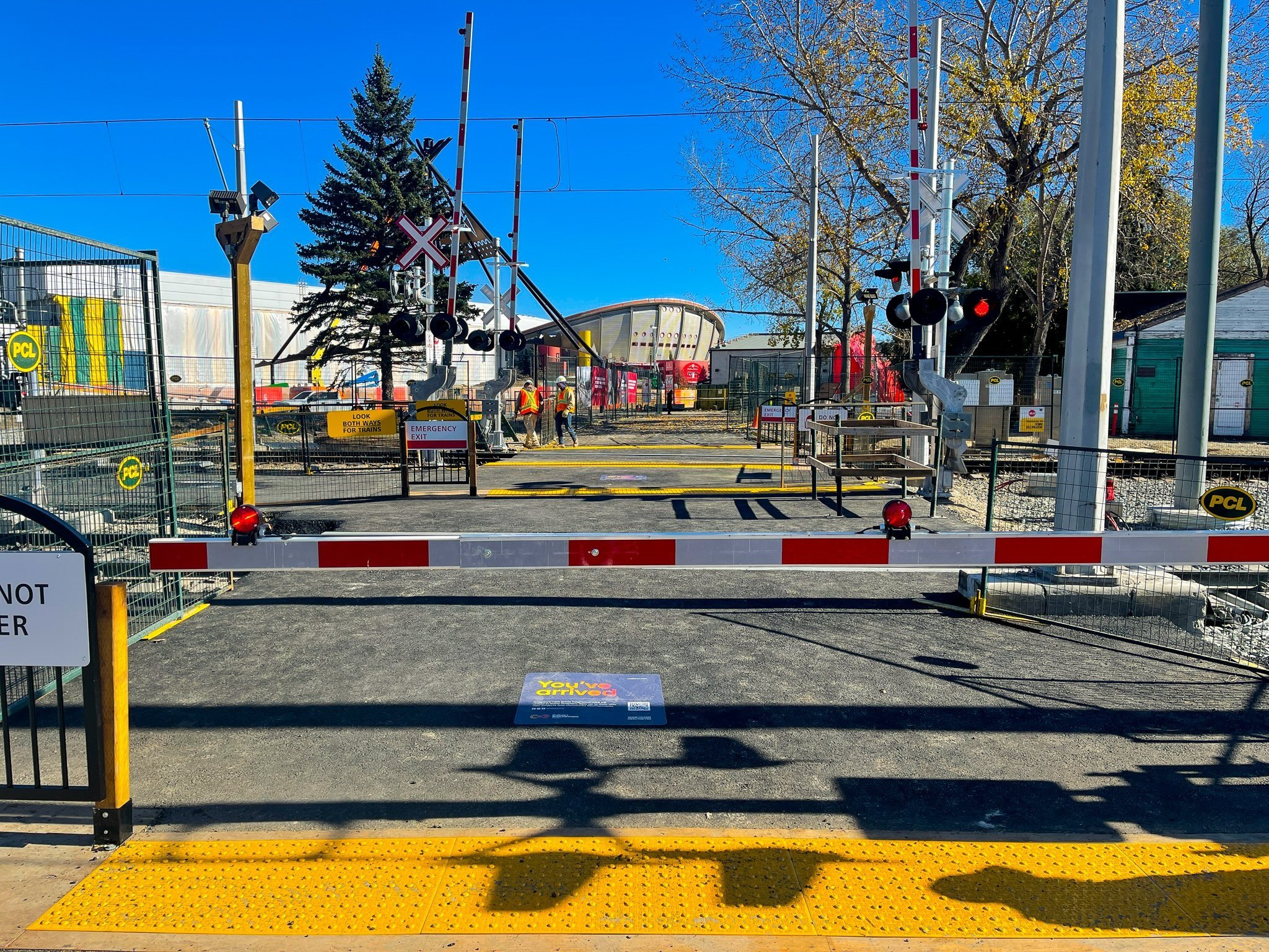 New crossing at 17th Avenue and MacLeod Trail SE, looking towards Stampede Park