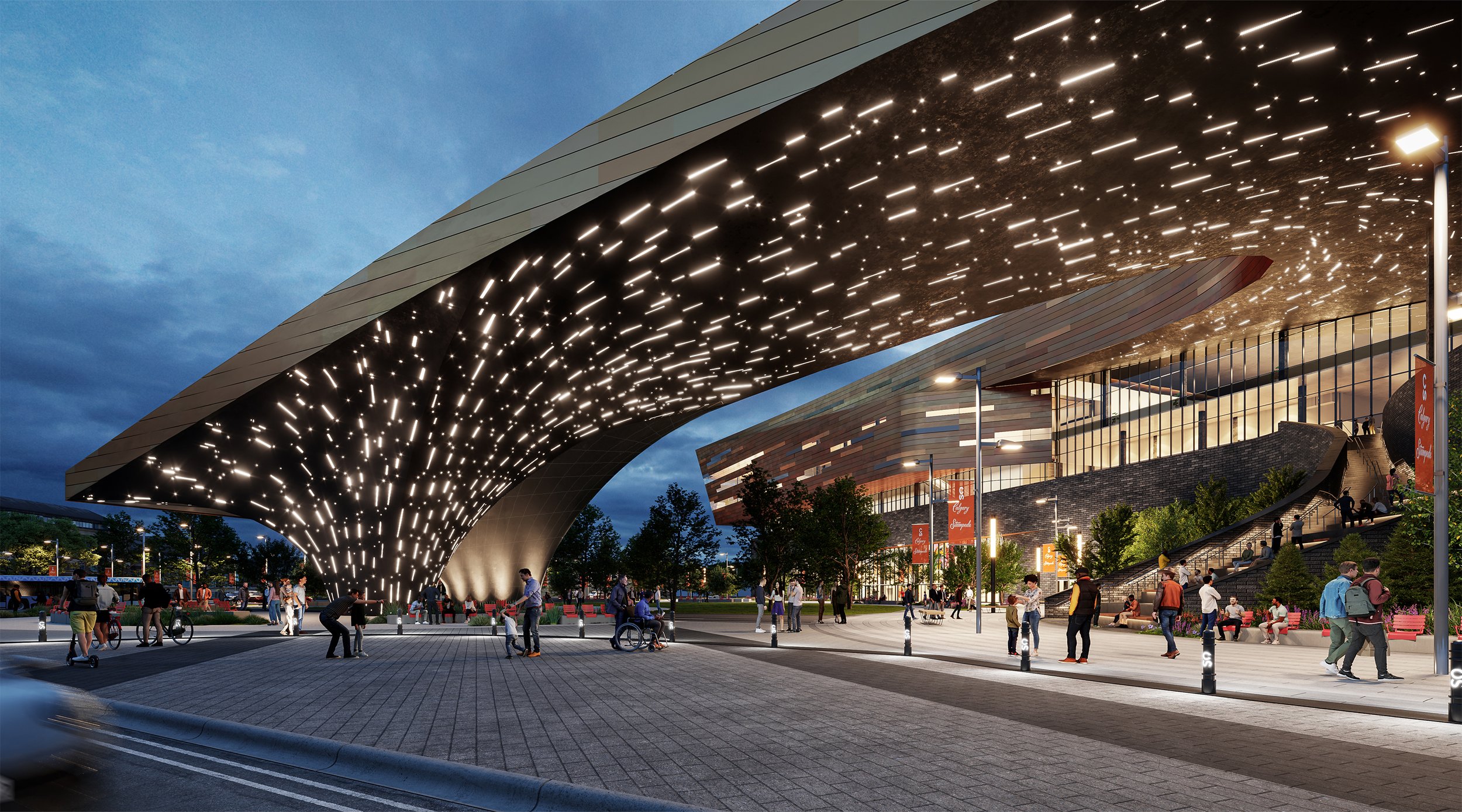  Conceptual rendering of the BMO Centre expansion's sweeping canopy 