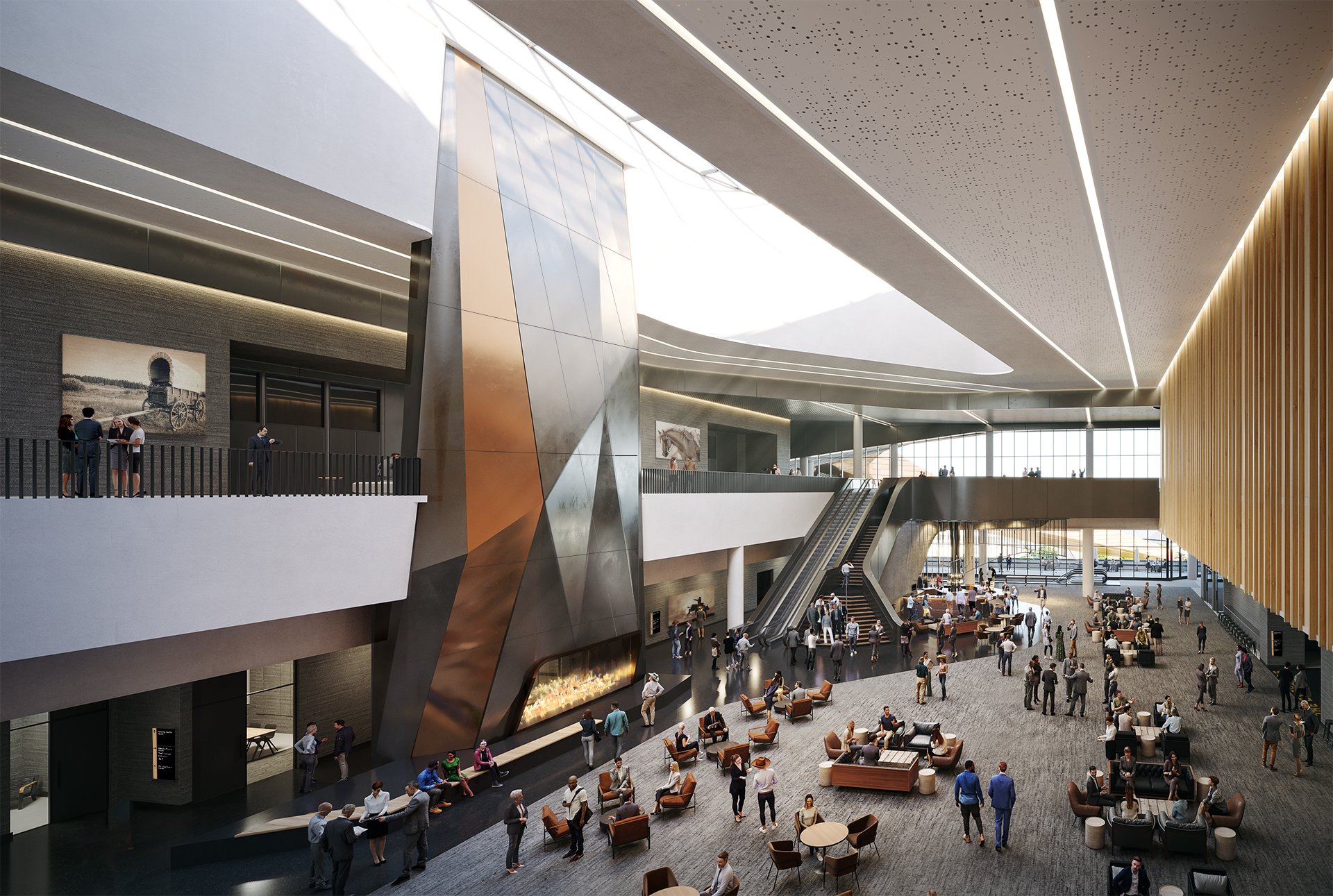  Conceptual rendering of the BMO Centre expansion's central gathering place, the Exchange 