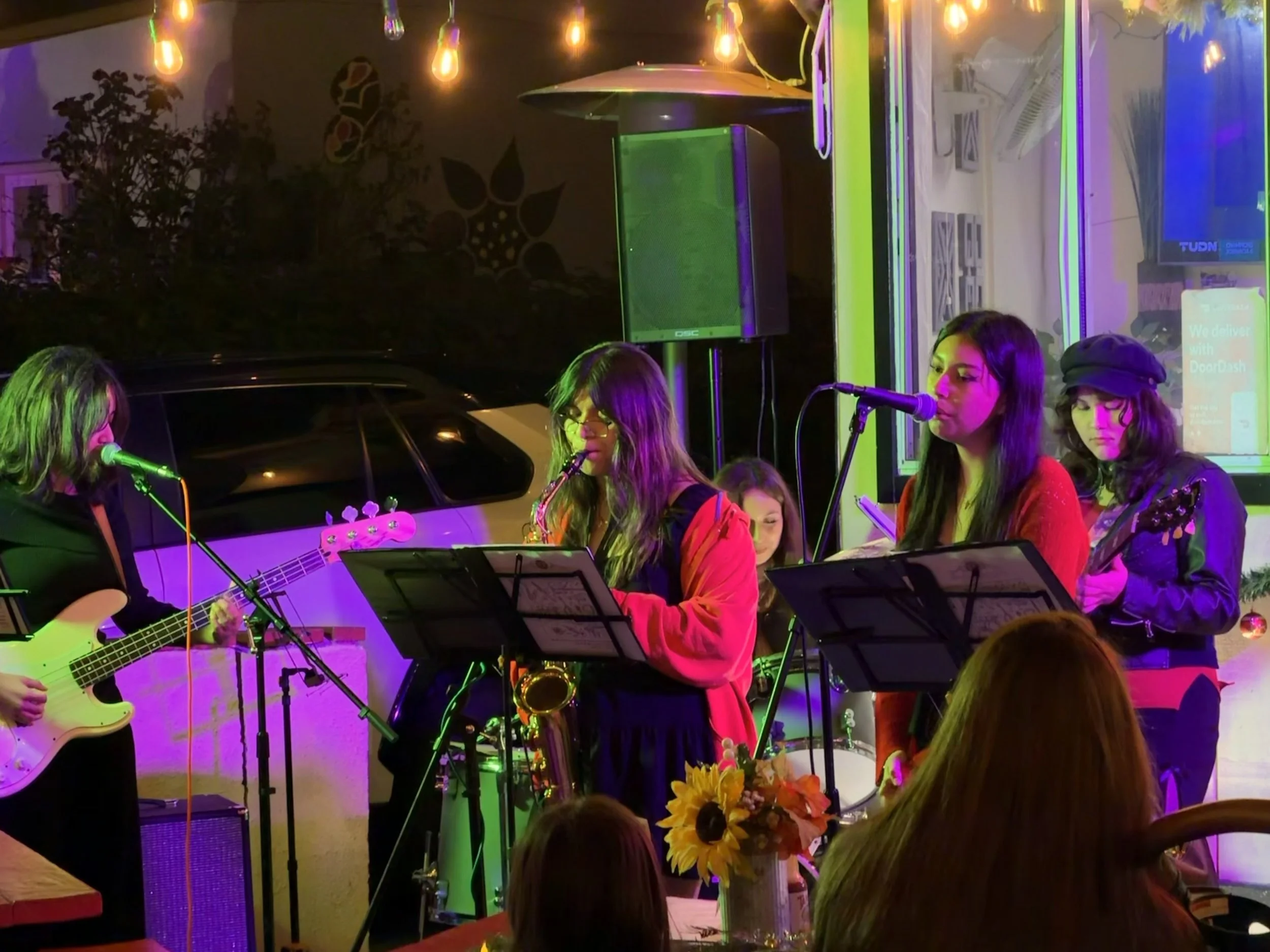 B Combo performing for the crowd