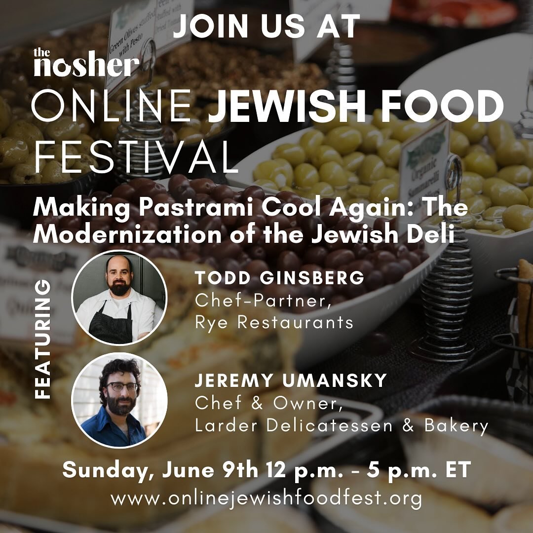 Join for the whole @jewishfood online festival, but definitely don&rsquo;t miss our own @atlchef at 3pm on June 9th along with @tmgastronaut of @larderdb! #thegeneralmuir #pastrami #jewishdeli @ryerestaurants