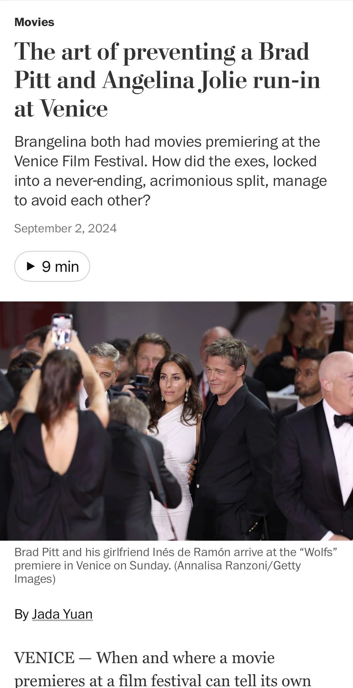 The art of preventing a Brad Pitt and Angelina Jolie run-in at Venice