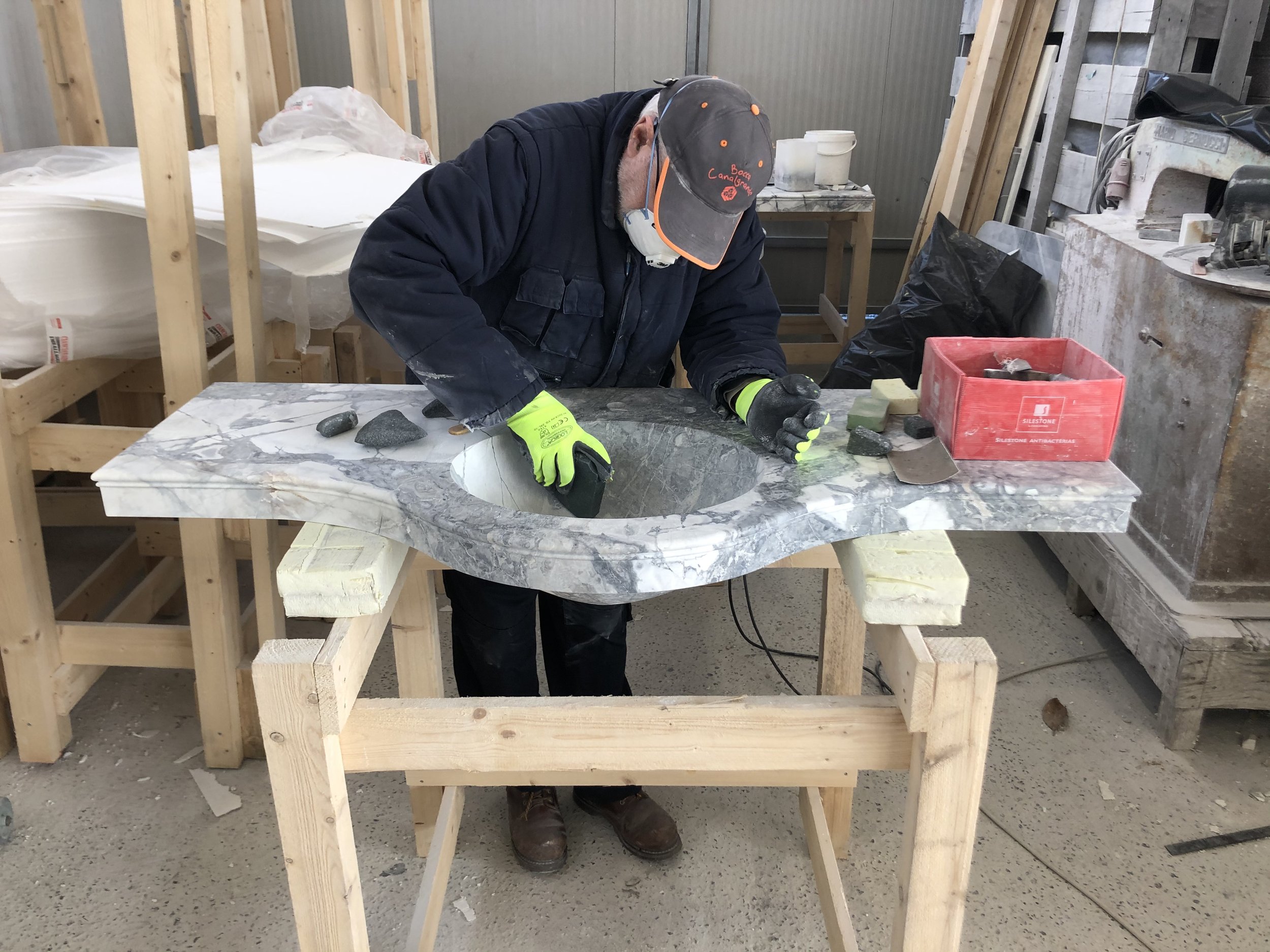 custom white invisible grey gold marble vanities for a san francisco projectcustom white invisible grey gold marble vanities for a san francisco project