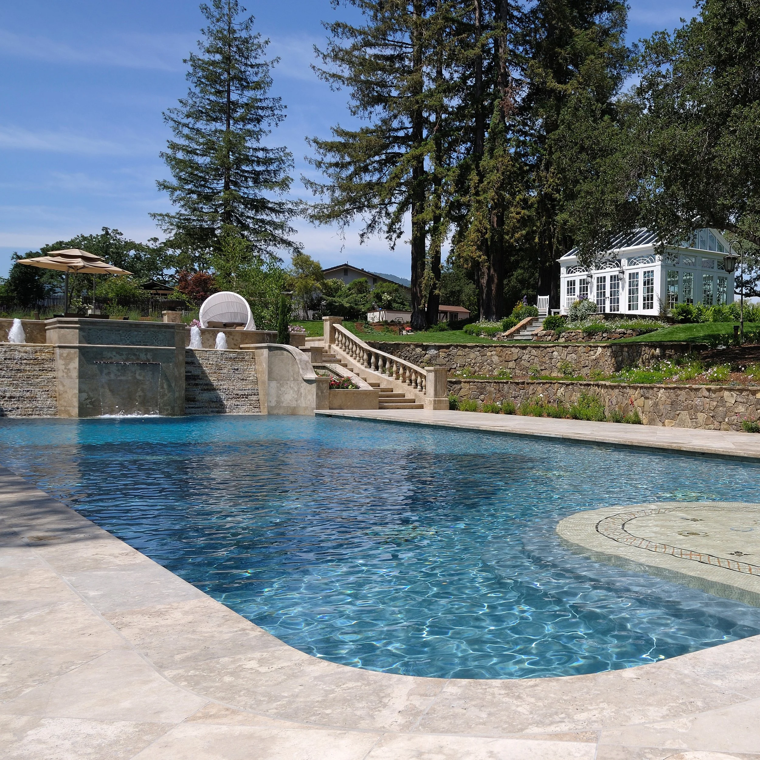 The summer heat has us dreaming about a few past projects 

Our technical expertise in working with natural stone allows for us to source, process, and seal the perfect materials, in the best way possible for each project. Taking the extra time to fi