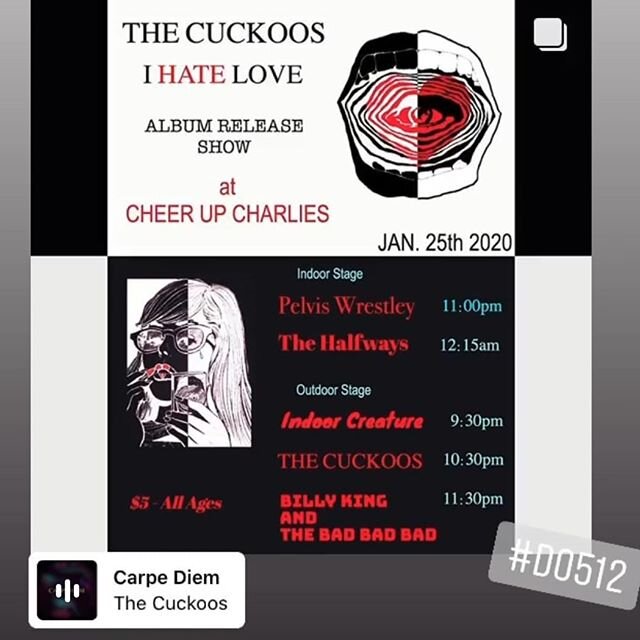 The Cuckoos release their debut album tonight! They have worked hard on it and it sounds great! Go check it out!