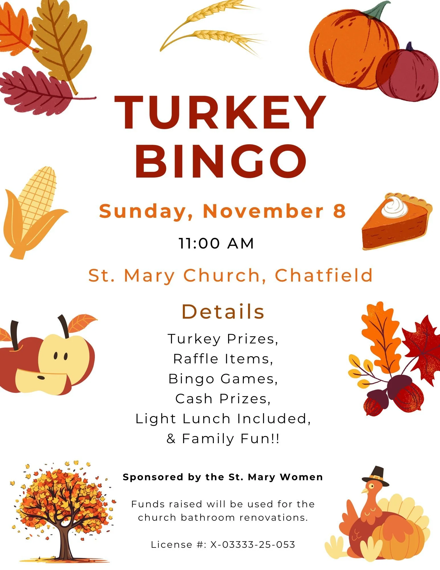 Turkey Bingo Fundraiser