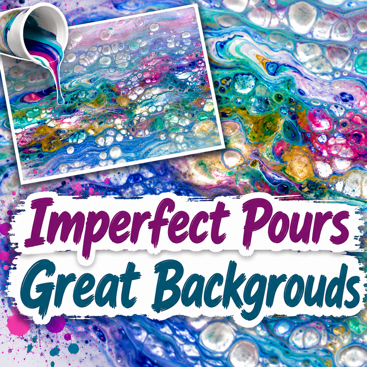 Acrylic Pour Backgrounds: When Imperfect Paintings Become Something Beautiful
