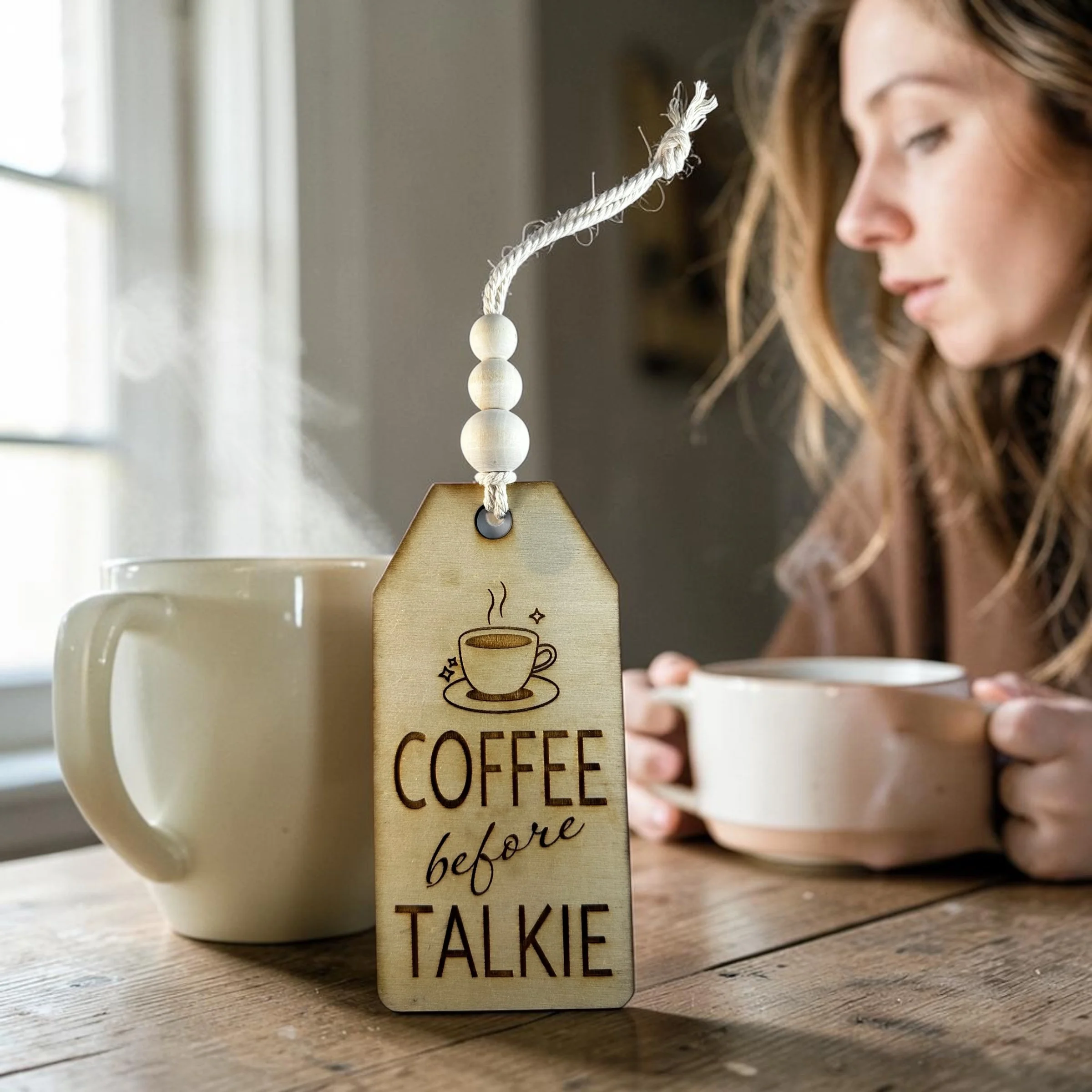 Quote Tag - Coffee Before Talkie