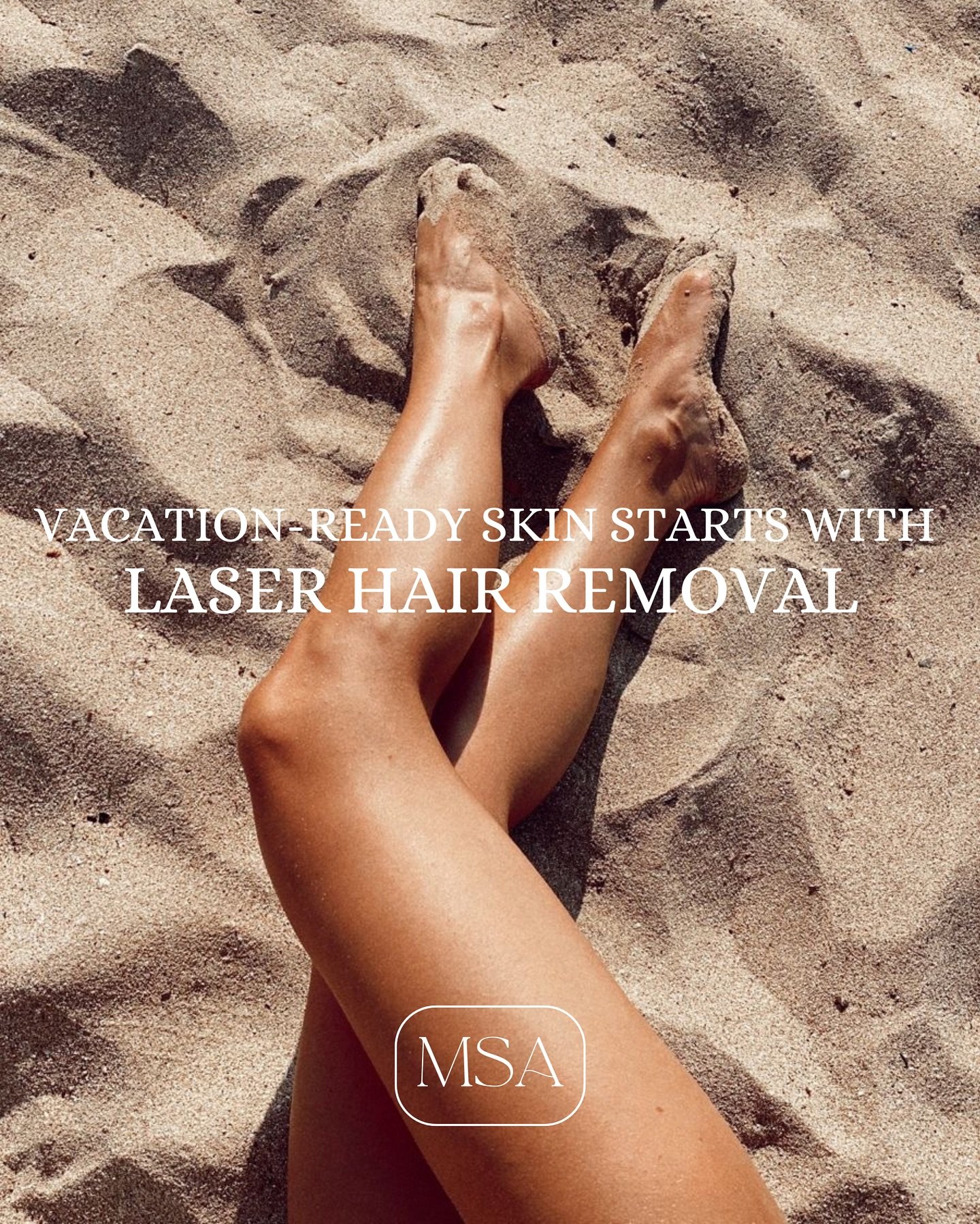 Why you should start your laser sessions before your vacation 🏝️

2 weeks after a laser hair removal session is when the hair follicles will shed. Doing only 1 treatment we can notice a 25-50% reduction. (4 treatments minimum are recommended long te